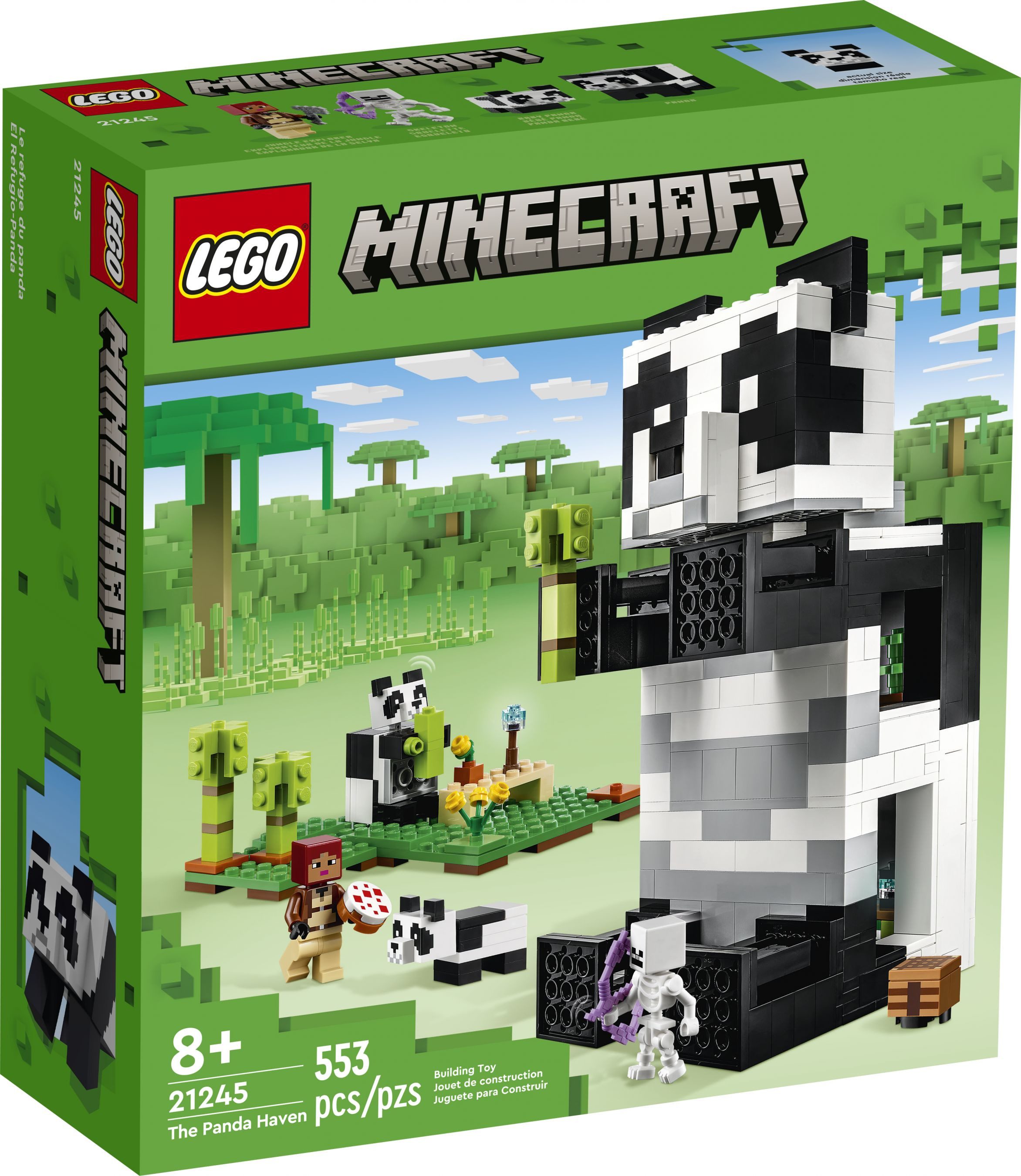 LEGO® LEGO® Minecraft 21245 Das Pandahaus Konstruktionsspielsteine, (553 St günstig online kaufen