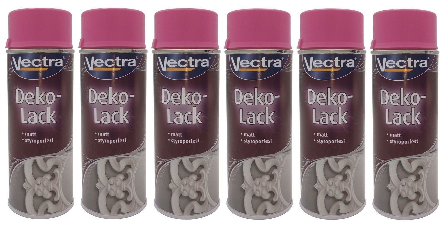 Vollton- Lackspray 6x Abtönfarbe violett 400ml Dekolack Vectra® und Sprühdose Ostendorf Farbspray matt S J.W.