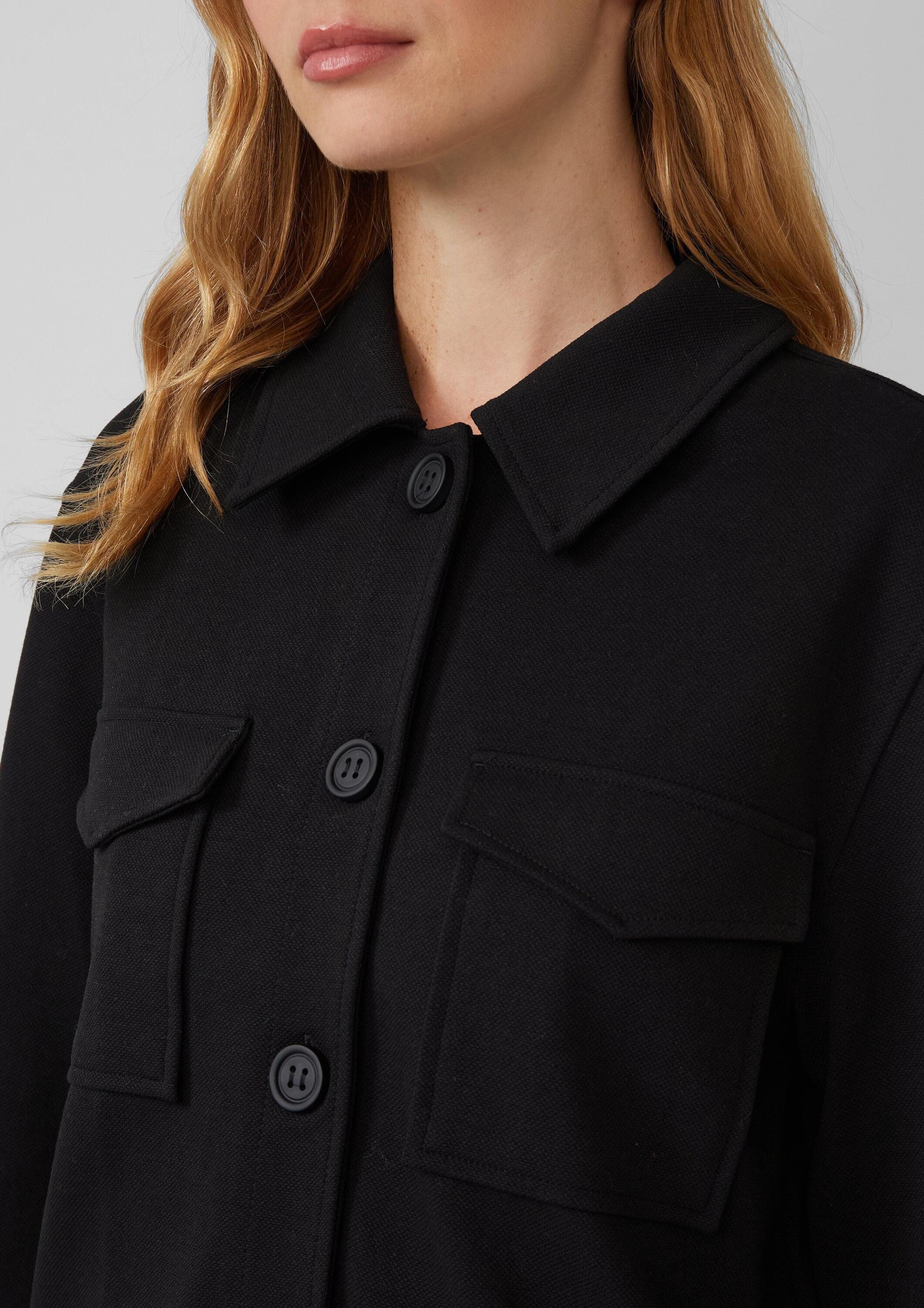 s.Oliver Funktionsjacke Indoor-Jacke Strukturierte Jacke aus Interlock