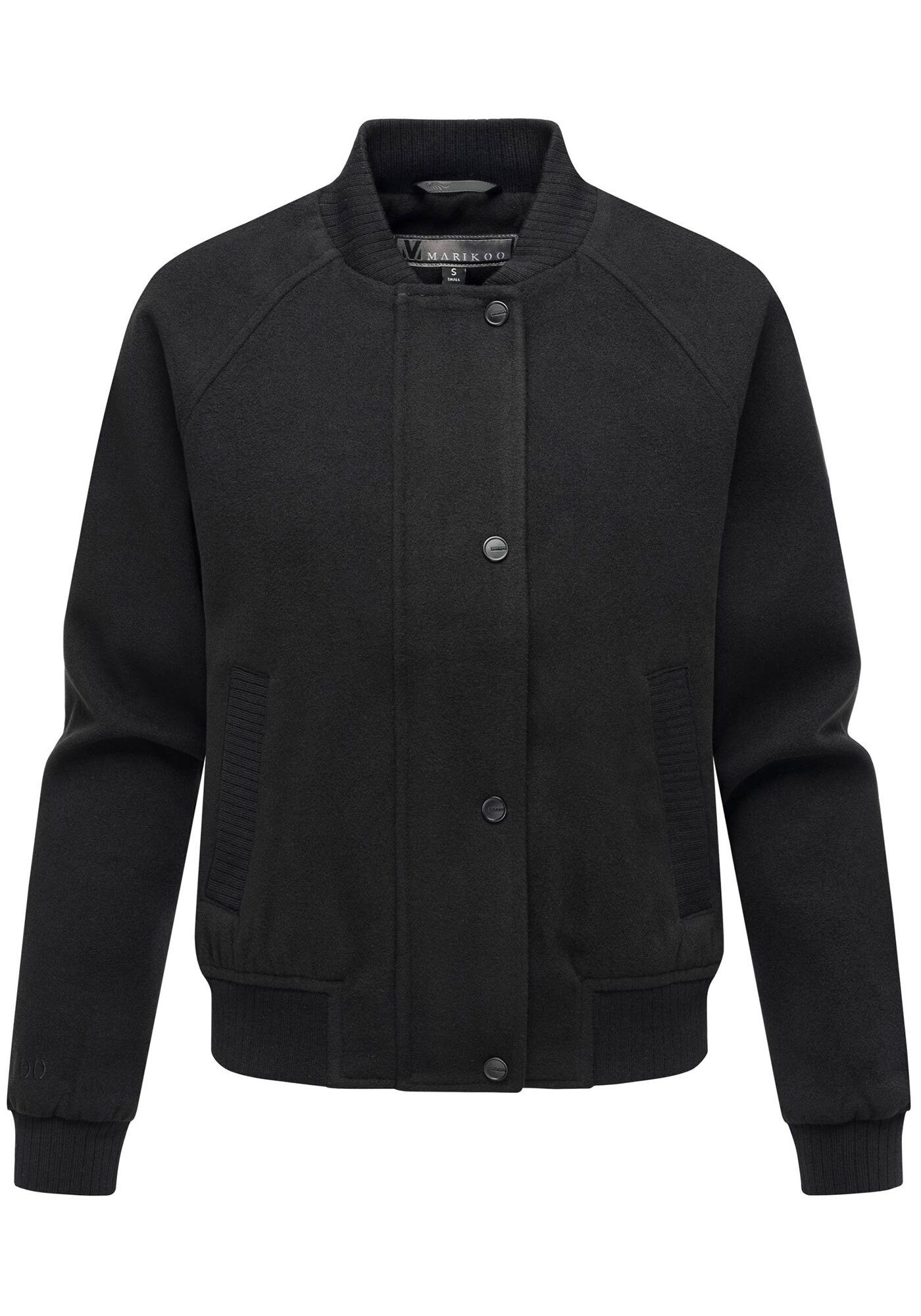 Marikoo Collegejacke Zunaa Modische Jacke im Collegejacken-Stil mit Rippbündchen und Raglanärmeln