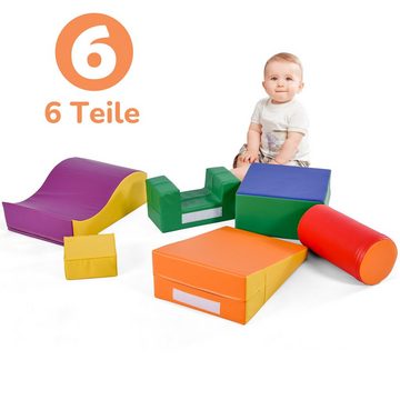 EXTSUD Spielbausteine 6 Kletter-TLG-Riesenblöcke Große Blöcke für Kinder, Kinderblöcke - Spielzeug zum Klettern, Rutschen und Krabbeln.