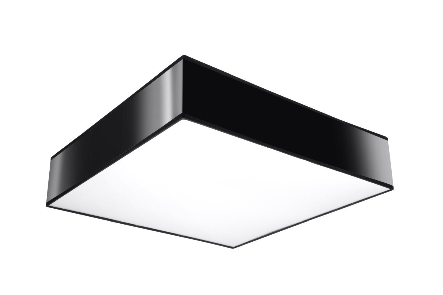 Licht-Erlebnisse Deckenleuchte MITRAS, ohne Leuchtmittel, Deckenlampe Schwarz 2-flmg schick eckig modern Esszimmer Küche Flur