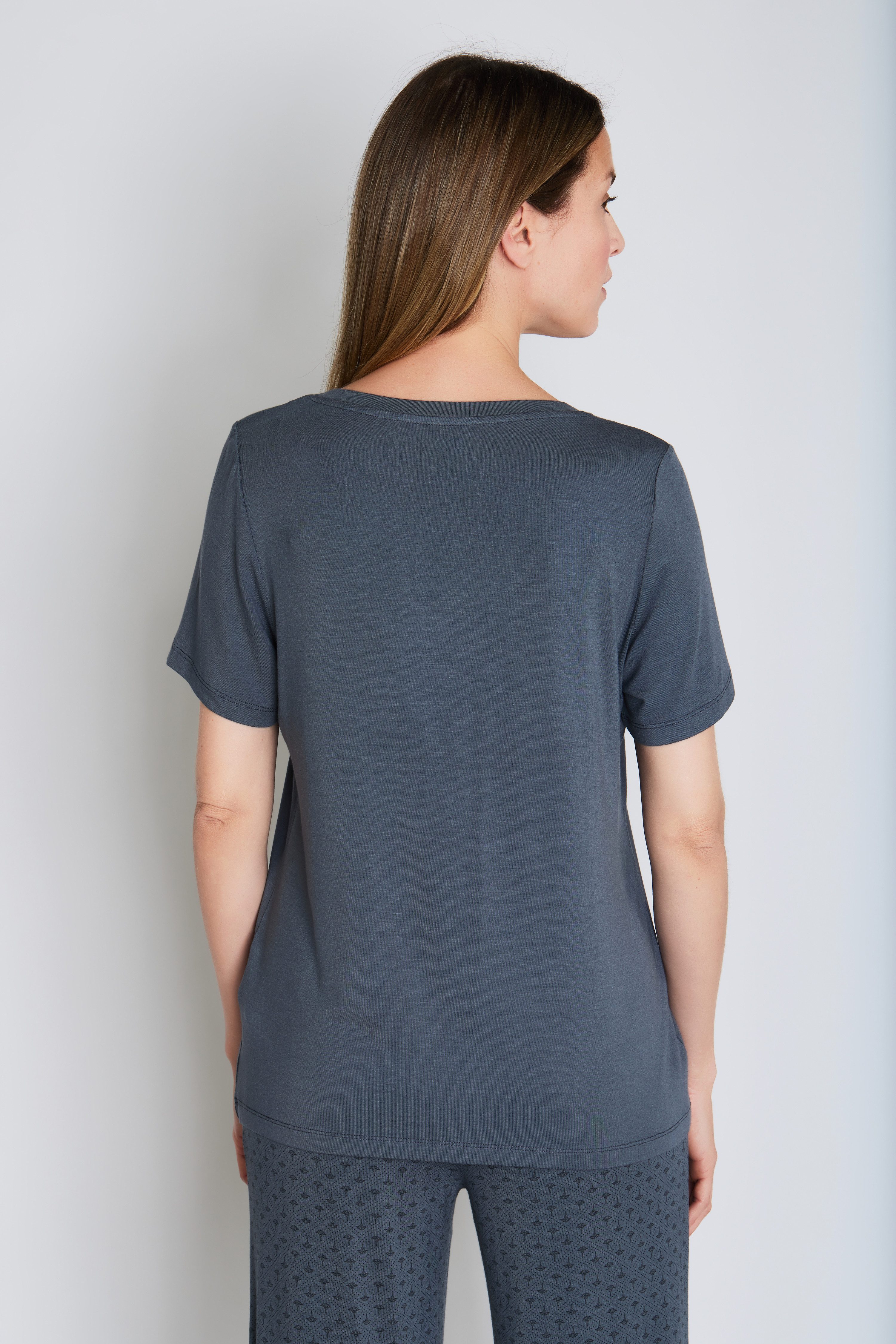 JOOP! Pyjamaoberteil Luxe mit dezenter Logostickerei