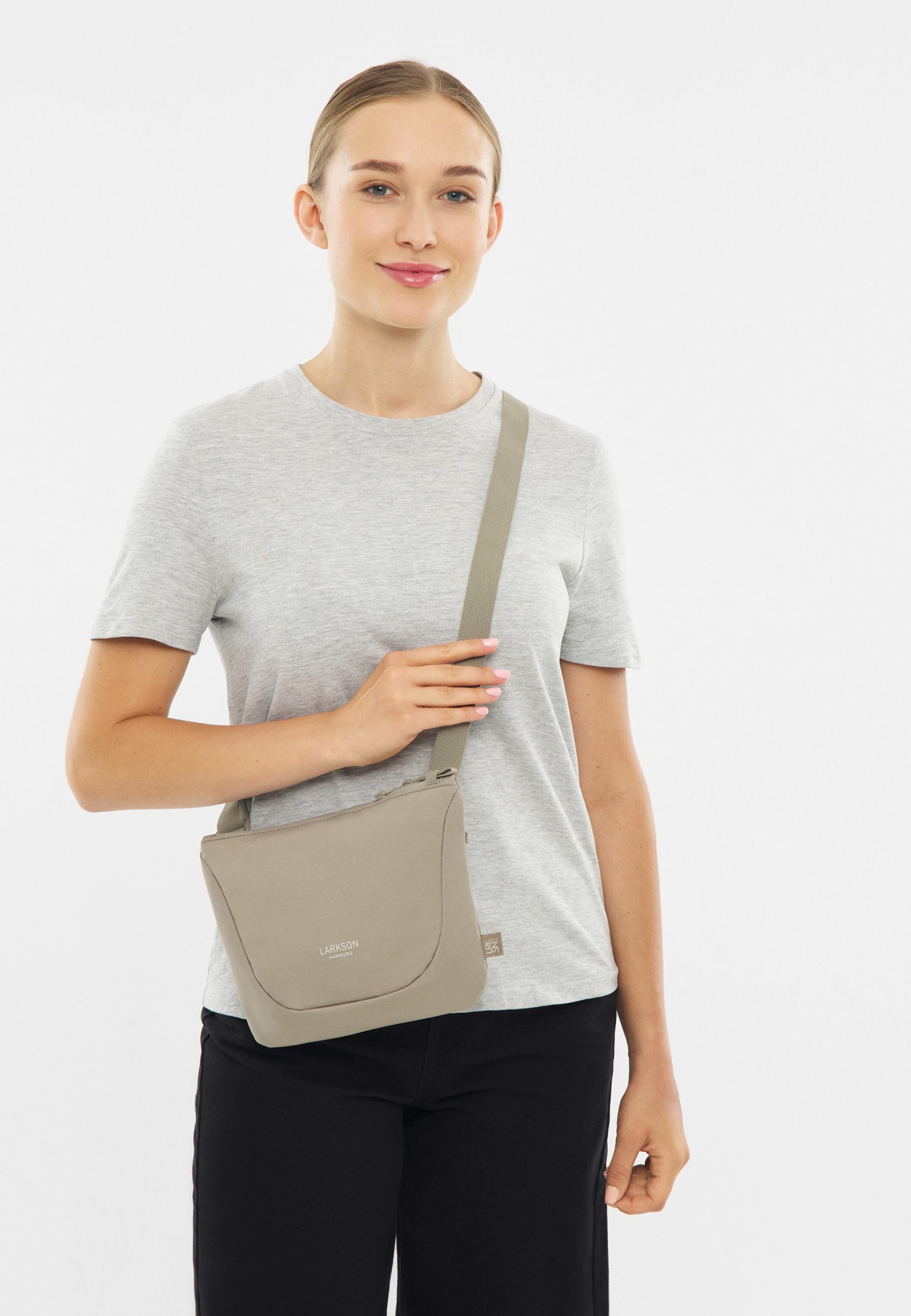 LARKSON Umhängetasche Henrik Umhängetasche mit Anti-Diebstahl-Sicherung, Flache Crossbody Bag, Wasserabweisend