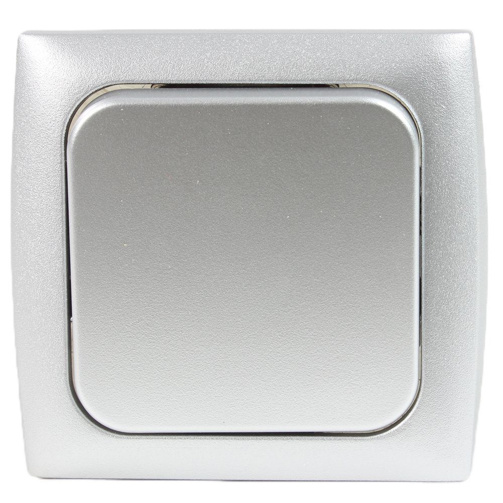 HABA B.V. Lichtschalter C-Line Presto Schalter + Rahmen + Isodose silber