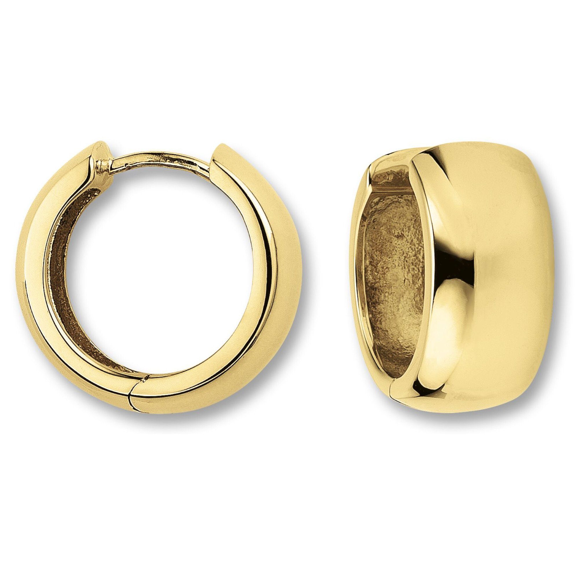 ONE ELEMENT Paar Creolen Ohrringe Creolen aus 585 Gelbgold Ø 15,5 x 7,0 mm, Damen Gold Schmuck