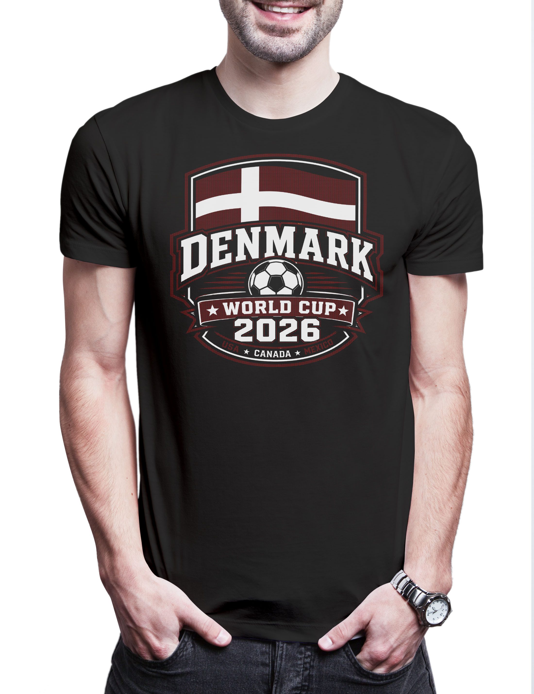Urban Backwoods Print-Shirt Team Denmark 1 Herren T-Shirt Dänemark Danmark Viking Copenhagen Hygge (1-tlg) Dannebrog Fußball WM Soccer