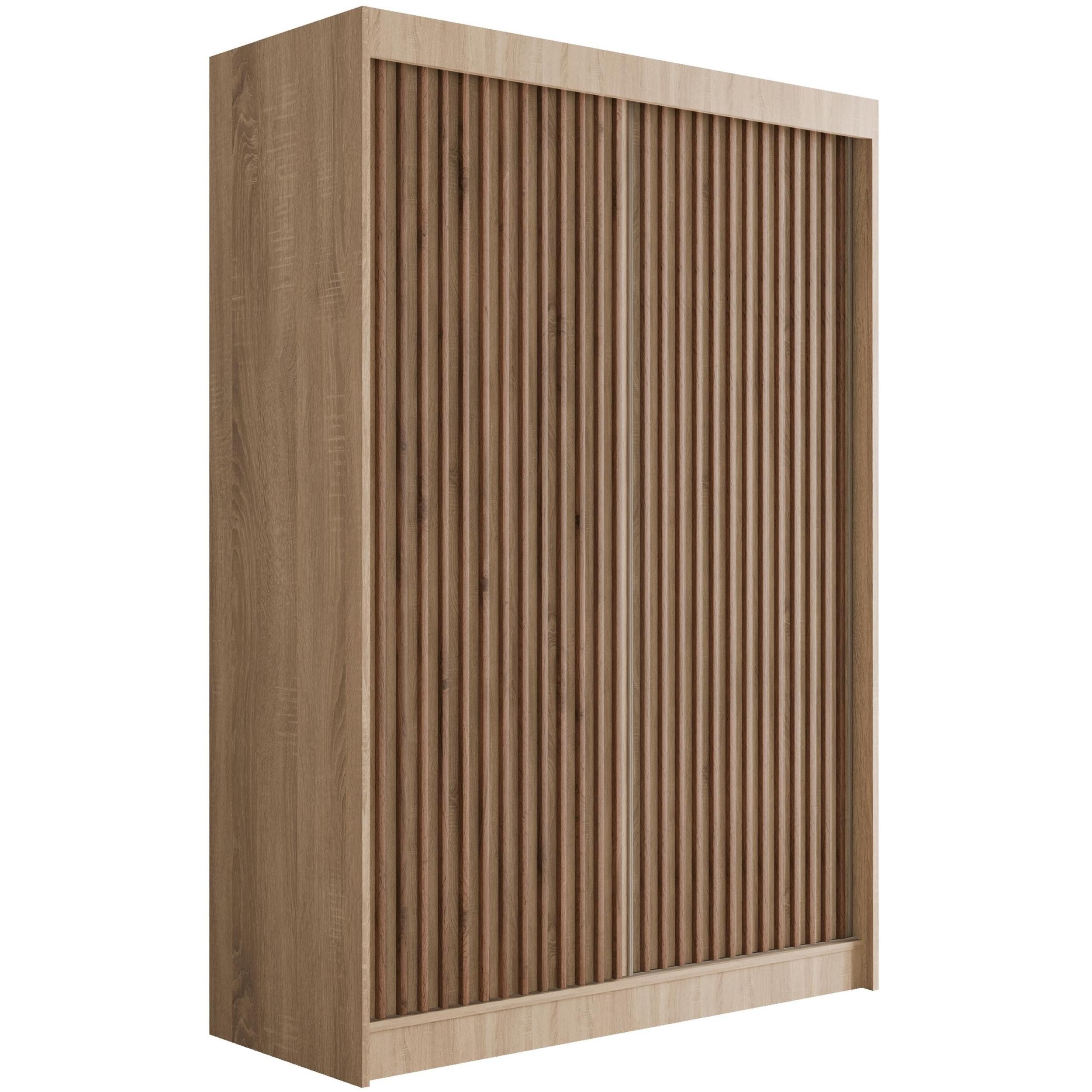 ALTDECOR Schiebetürenschrank VILANv2 (Kleiderschrank Garderobenschrank mit viel Stauraum Moderner Schrank) Vielseitiger Schwebetürenschrank Schlafzimmer Lamelle – Bild 2 von 5