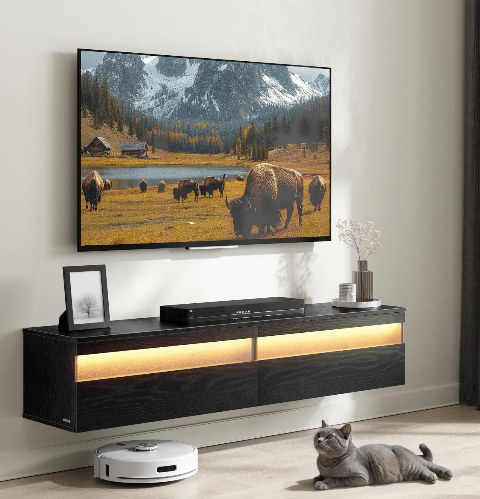 VASAGLE Lowboard, TV-Board hängend, Hängeschrank Wohnwand, günstig online kaufen