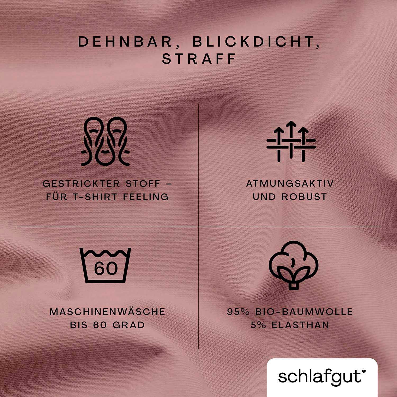 Schlafgut Spannbettlaken PURE Bio-Baumwolle mit Elasthan, 170 g/m², Bettlaken, Spannbetttuch, Jersey, Gummizug: rundum, (1 Stück), PREMIUM Laken für Matratzen b – Bild 3 von 5