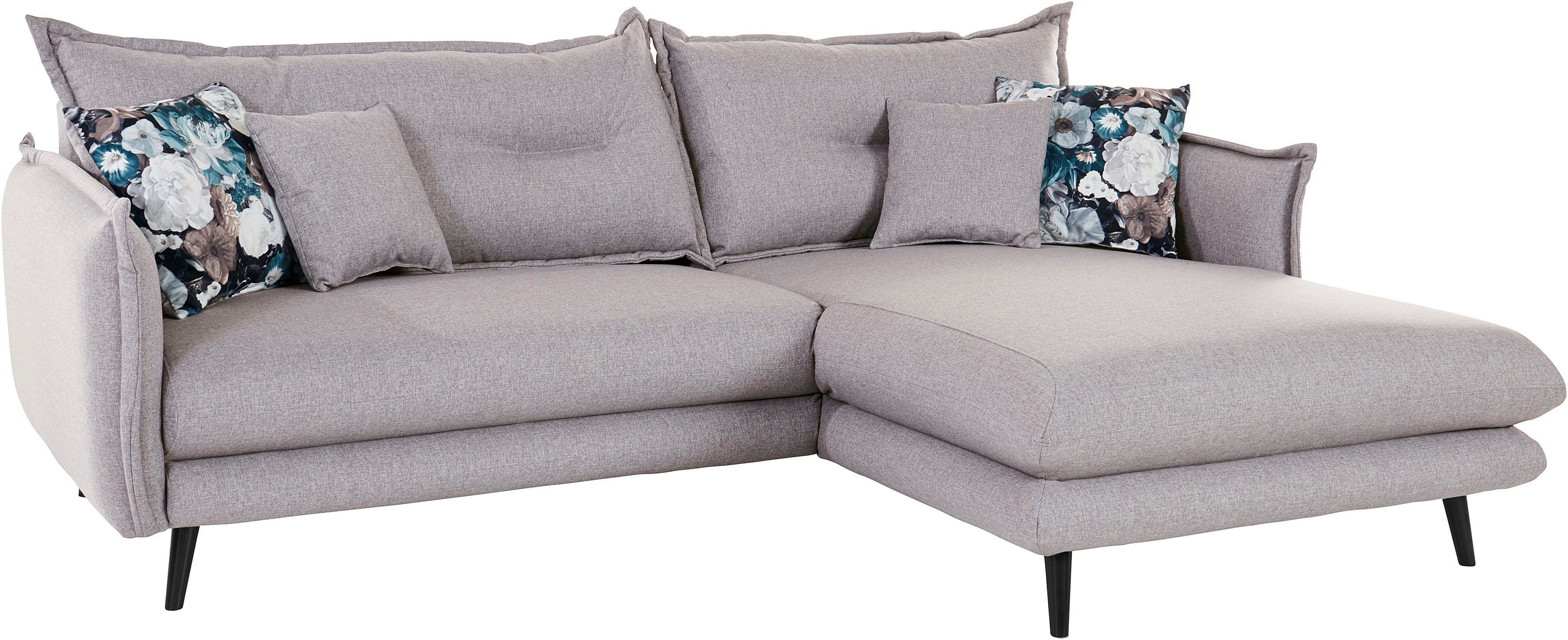 Home affaire Ecksofa Lazio modernes Design, bequem, schmale Armlehnen, OTTOs Choice, zwei verschiedene Fußfarben wählbar