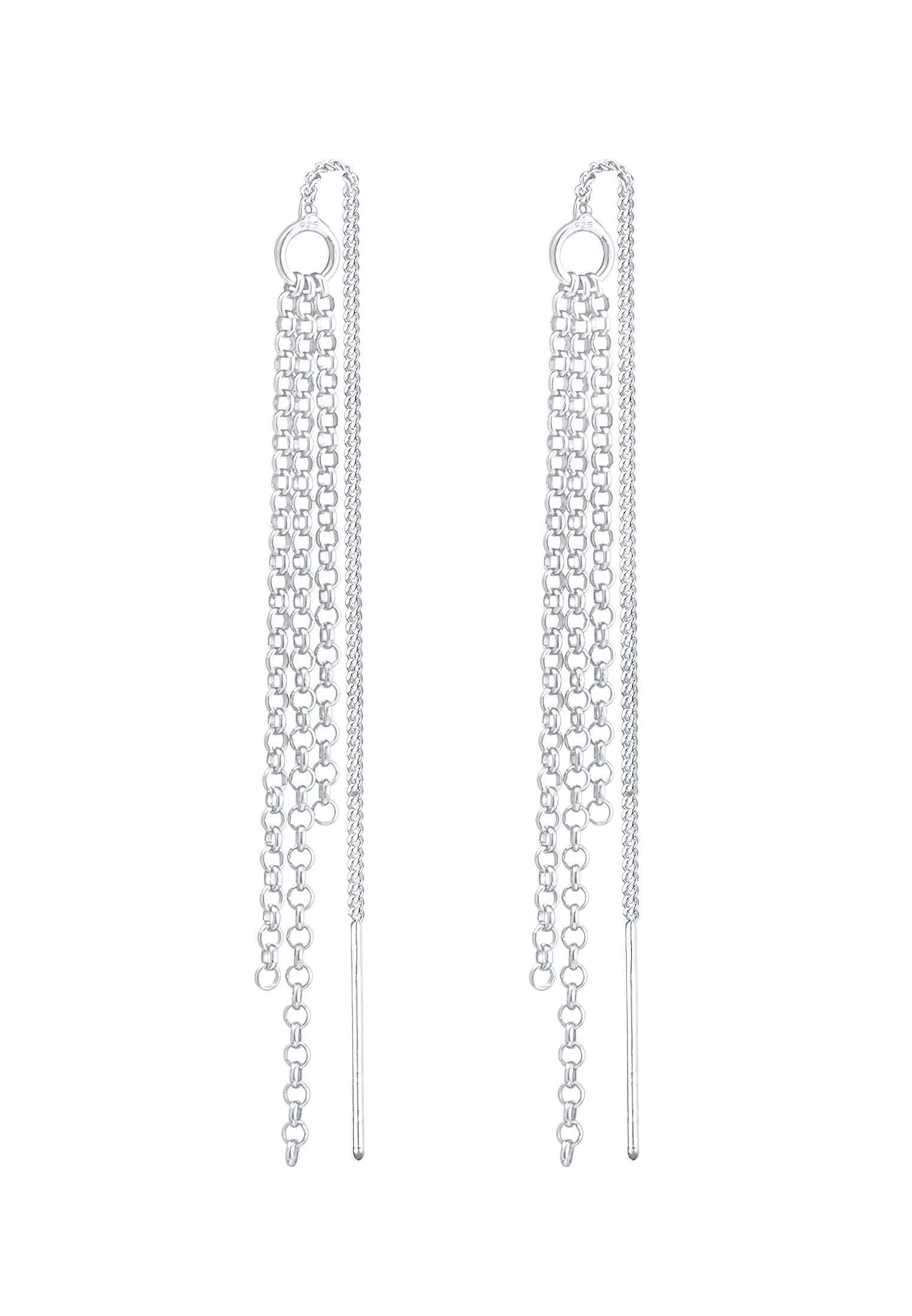 Elegant Style Ohrhänger Paar Silber 925 Ketten Durchzieher Elli
