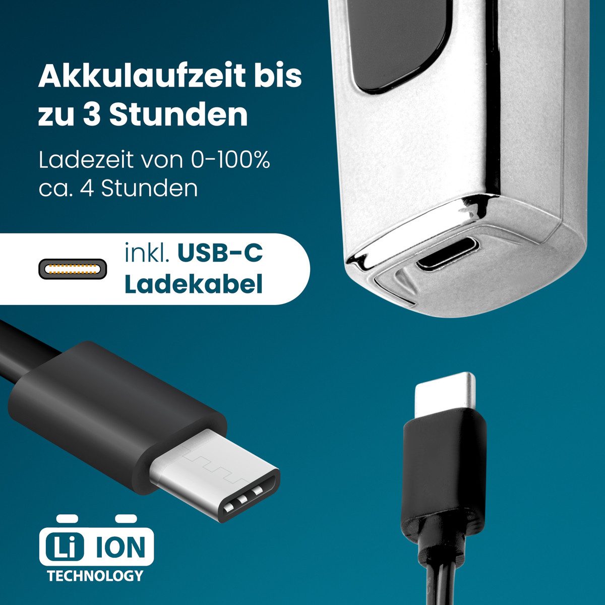 ProfiCare Haar- und Bartschneider PC-HSM/R 3143, Profi Haarschneidemaschine 3-12mm, 5 Scherköpfe