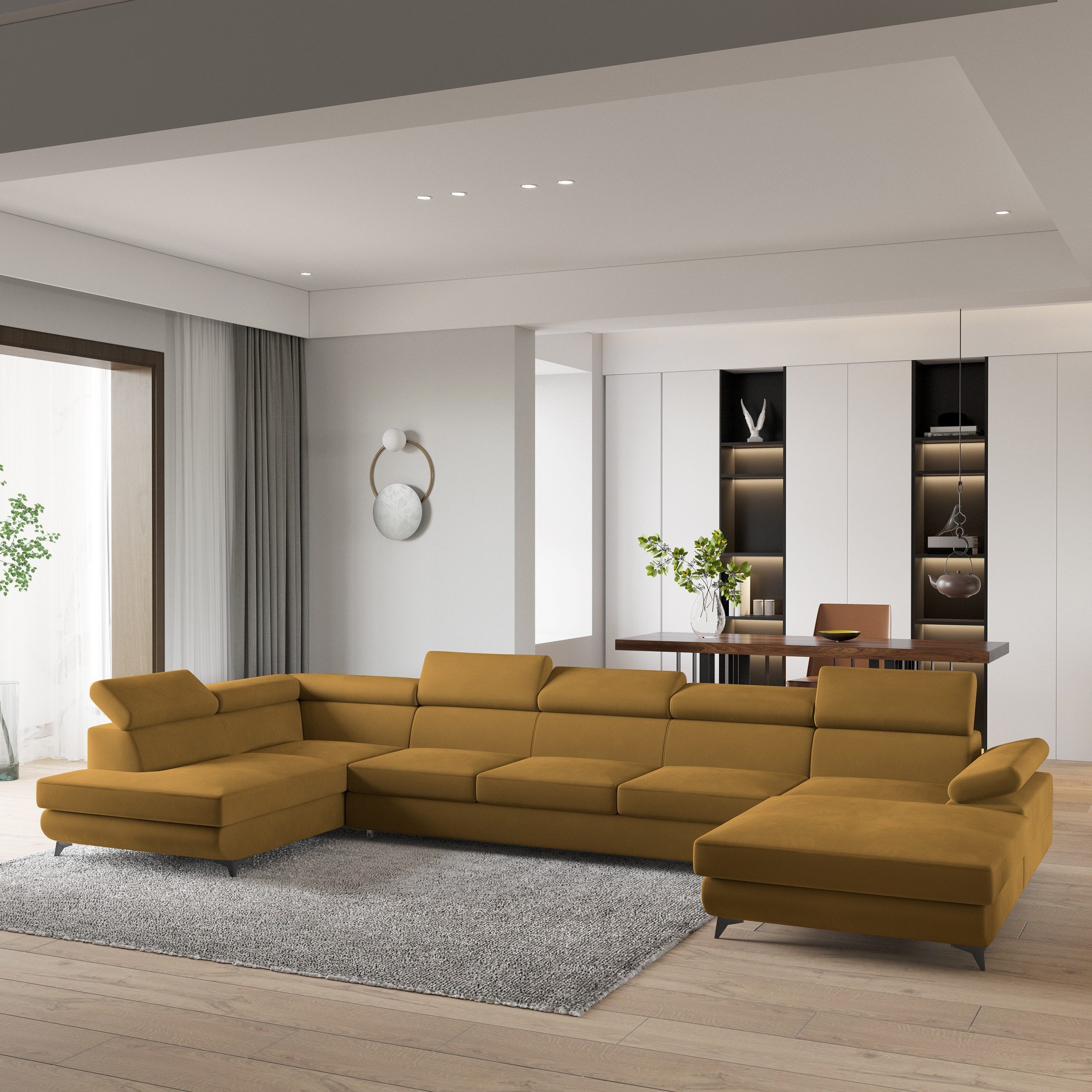 Masseno Ecksofa MONTIVA mit Schlaffunktion U-Form, günstig online kaufen