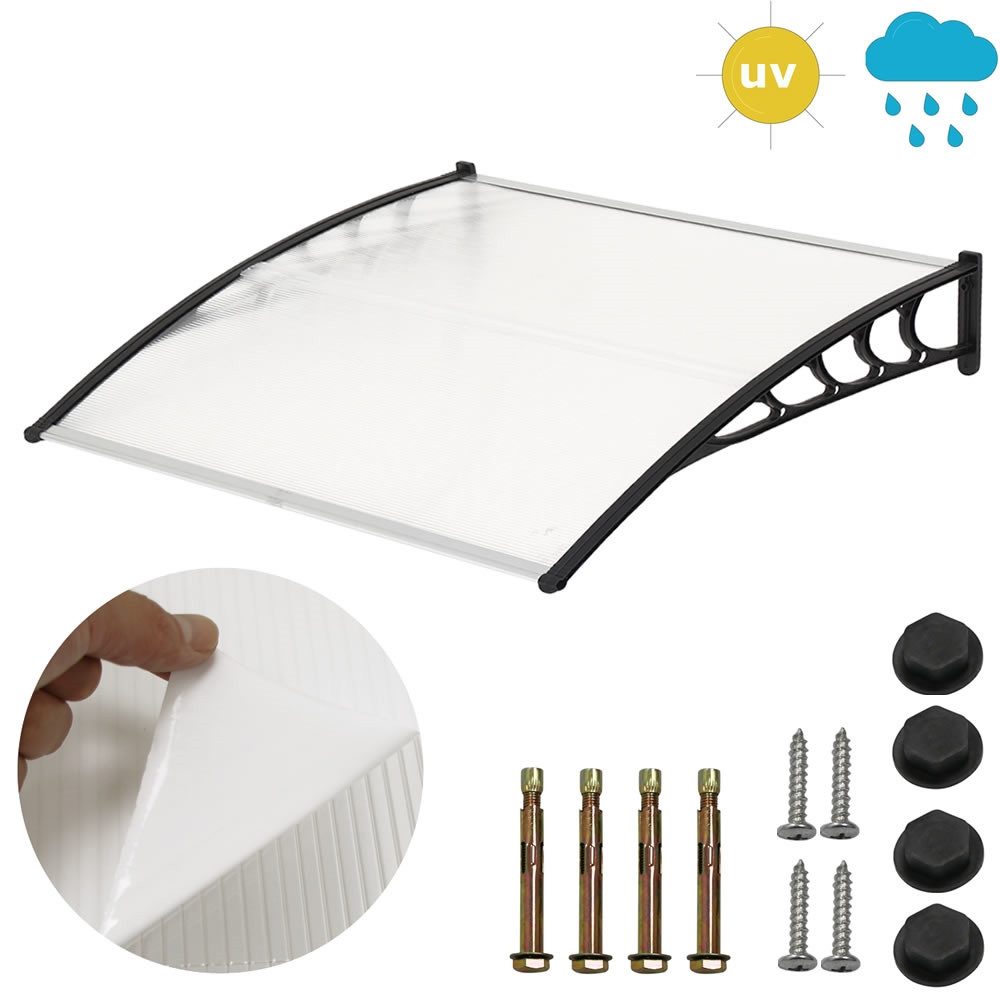 Mucola Pultvordach Haustürvordach Pultvordach Kunststoff Überdachung Rundbo günstig online kaufen