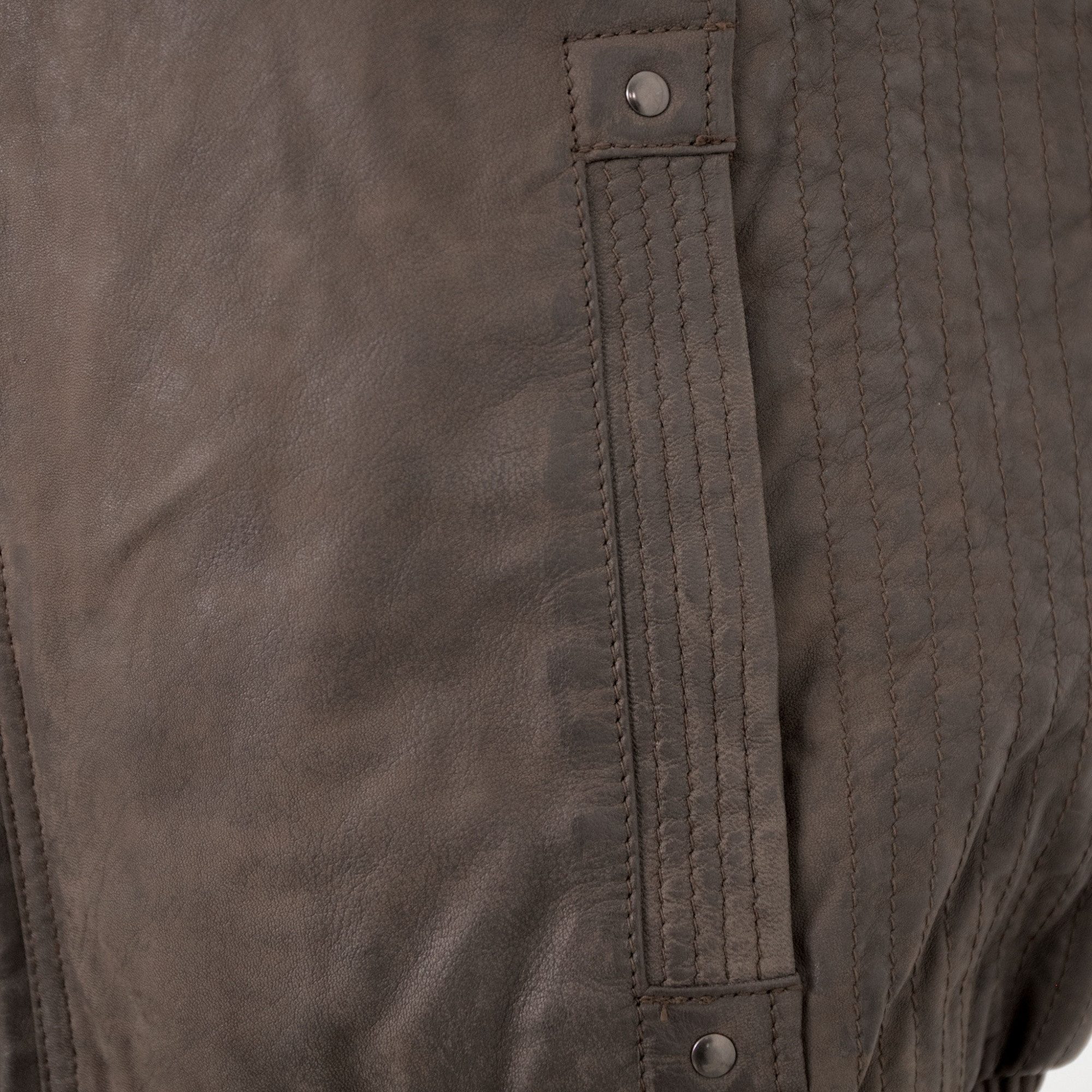Maddox Lederweste Fletcher Maddox - Herren Lederweste Lammnubuk braun antik