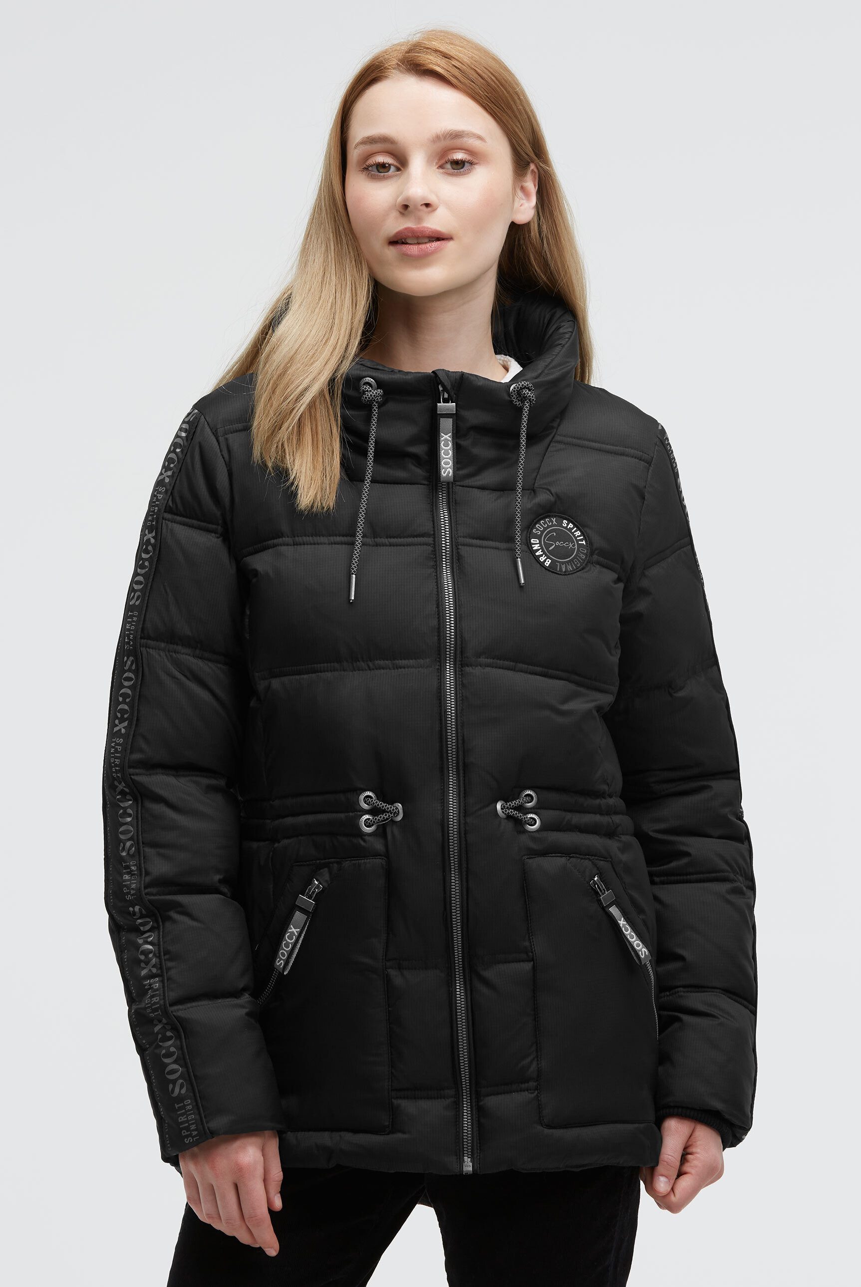 Soccx Steppjacke Steppjacke Im Materialmix SOCCX Winterjacke Mit