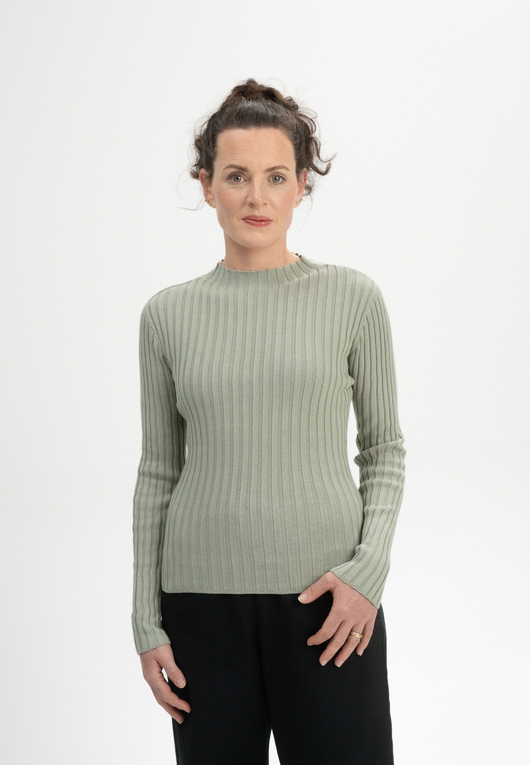 MELA Strickpullover Damen Strickpullover NAMARI Gerippte günstig online kaufen