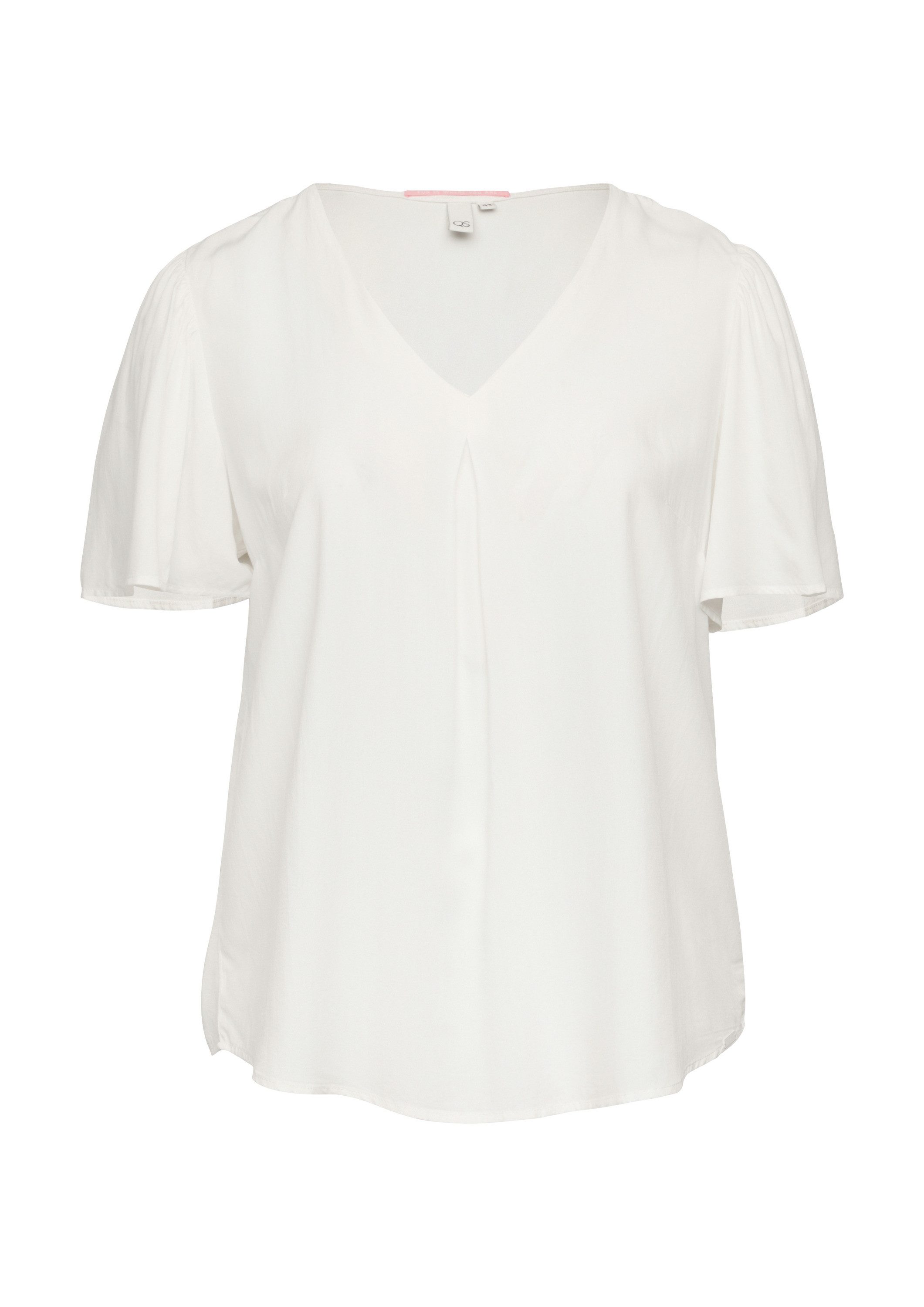 QS Kurzarmbluse Bluse Bluse mit Puffärmeln günstig online kaufen
