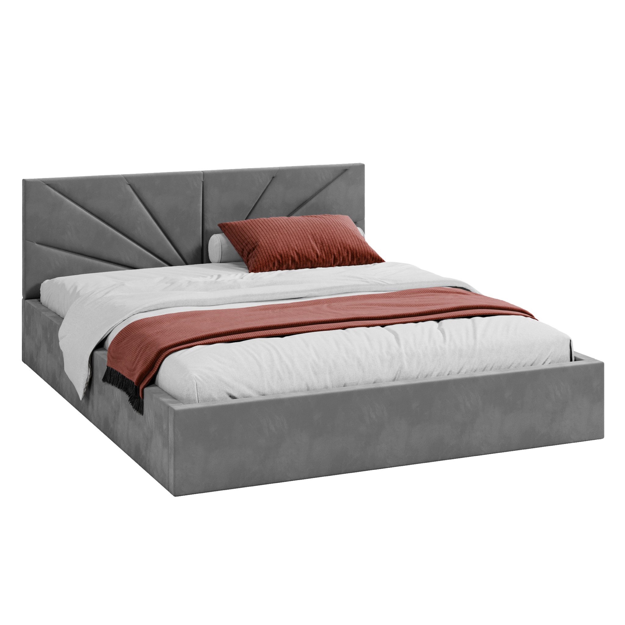 FDM Polsterbett SUNSET Bettgestell MADE IN EU - mit hochwertigem Velours Be günstig online kaufen