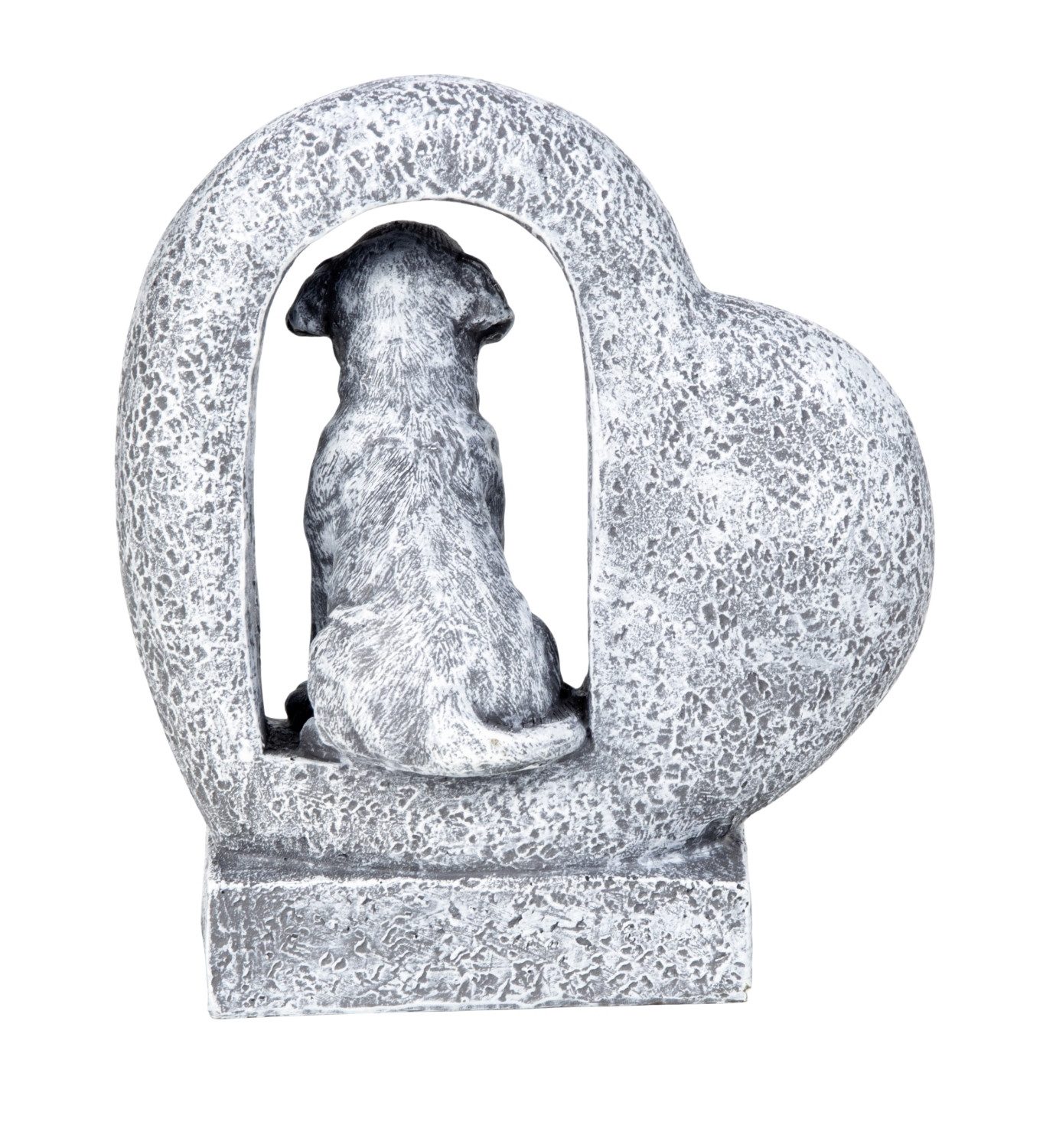 MF Grabkerze Ewige Treue Hund im Grabherz 21,5 cm Gedenkfigur in Grau (1-tl günstig online kaufen