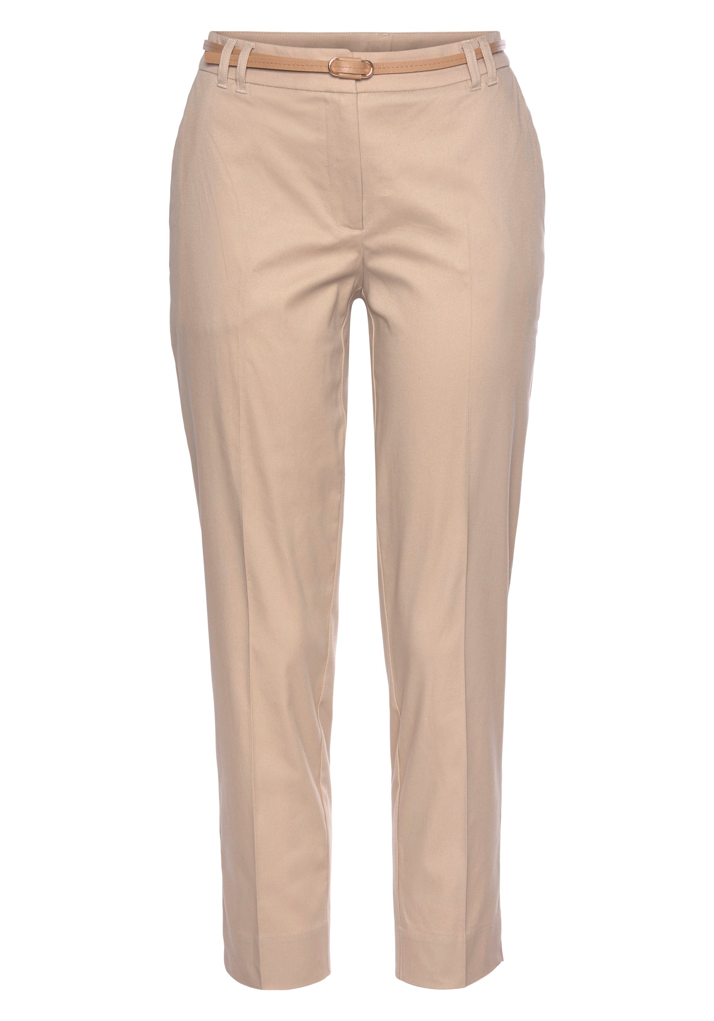 Vivance Chinohose (mit Gürtel in Lederoptik) günstig online kaufen