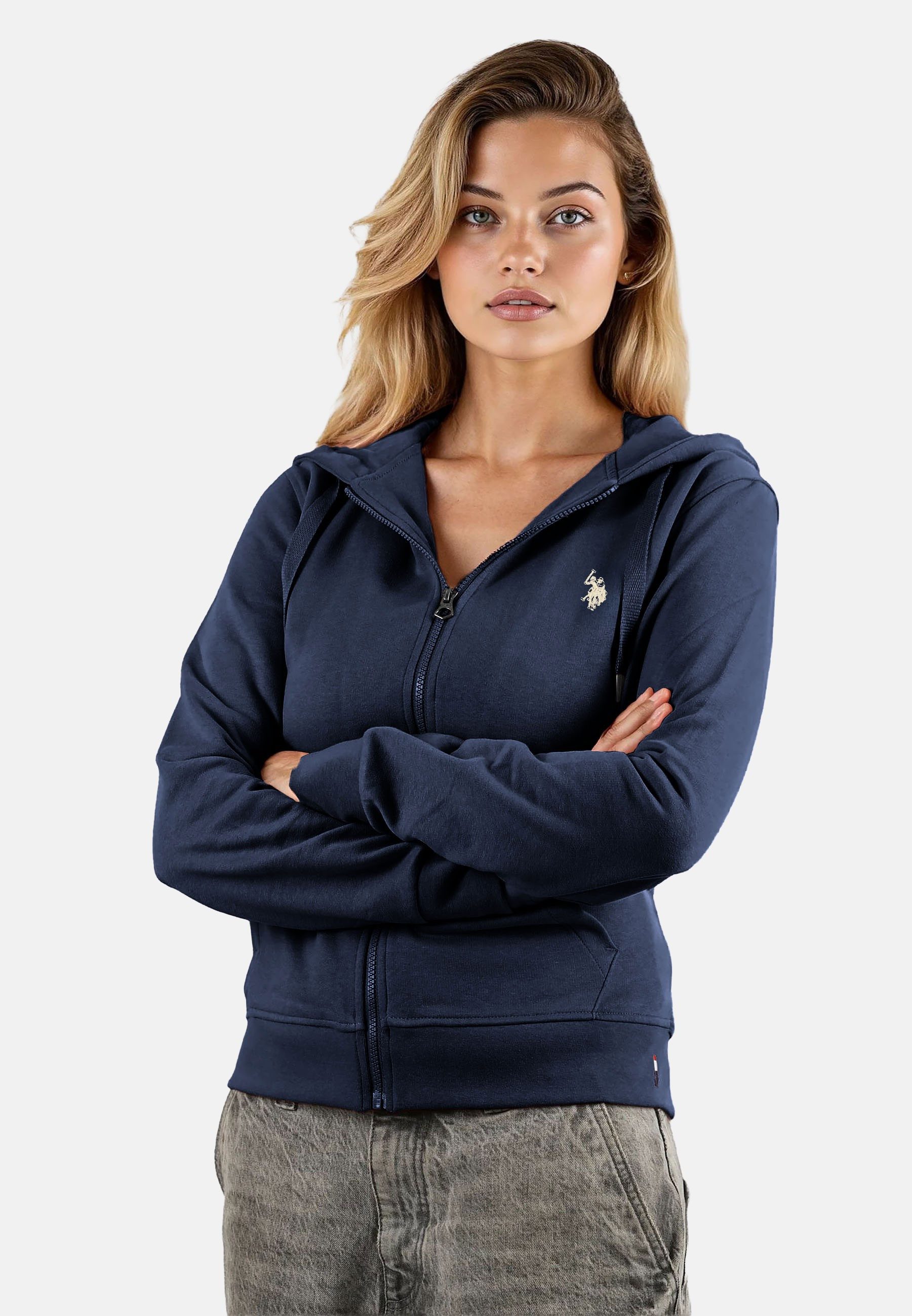 U.S. Polo Assn. Sweatjacke Sweatjacke USRubyy – Damen Kapuzenjacke mit Reiß günstig online kaufen