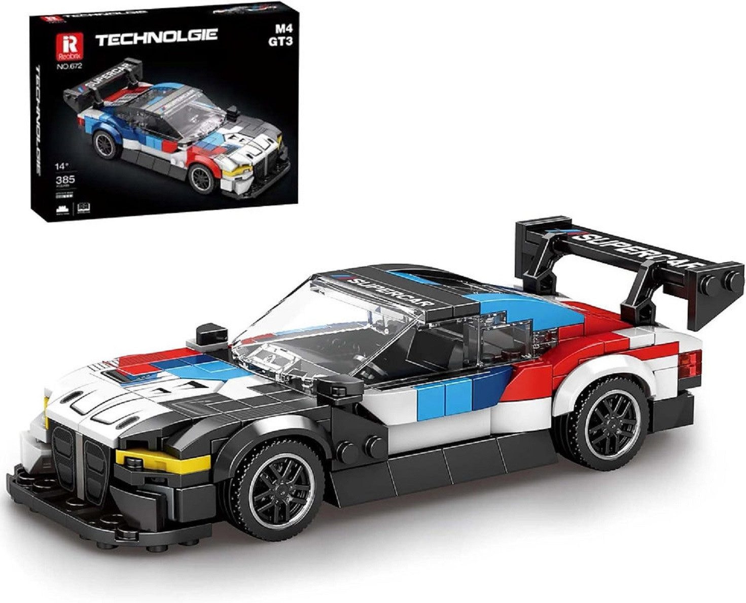 Reobrix Reobrix 672 M4 GT3 Speed Champion 385 Teile Konstruktions-Spielset, (385 St)