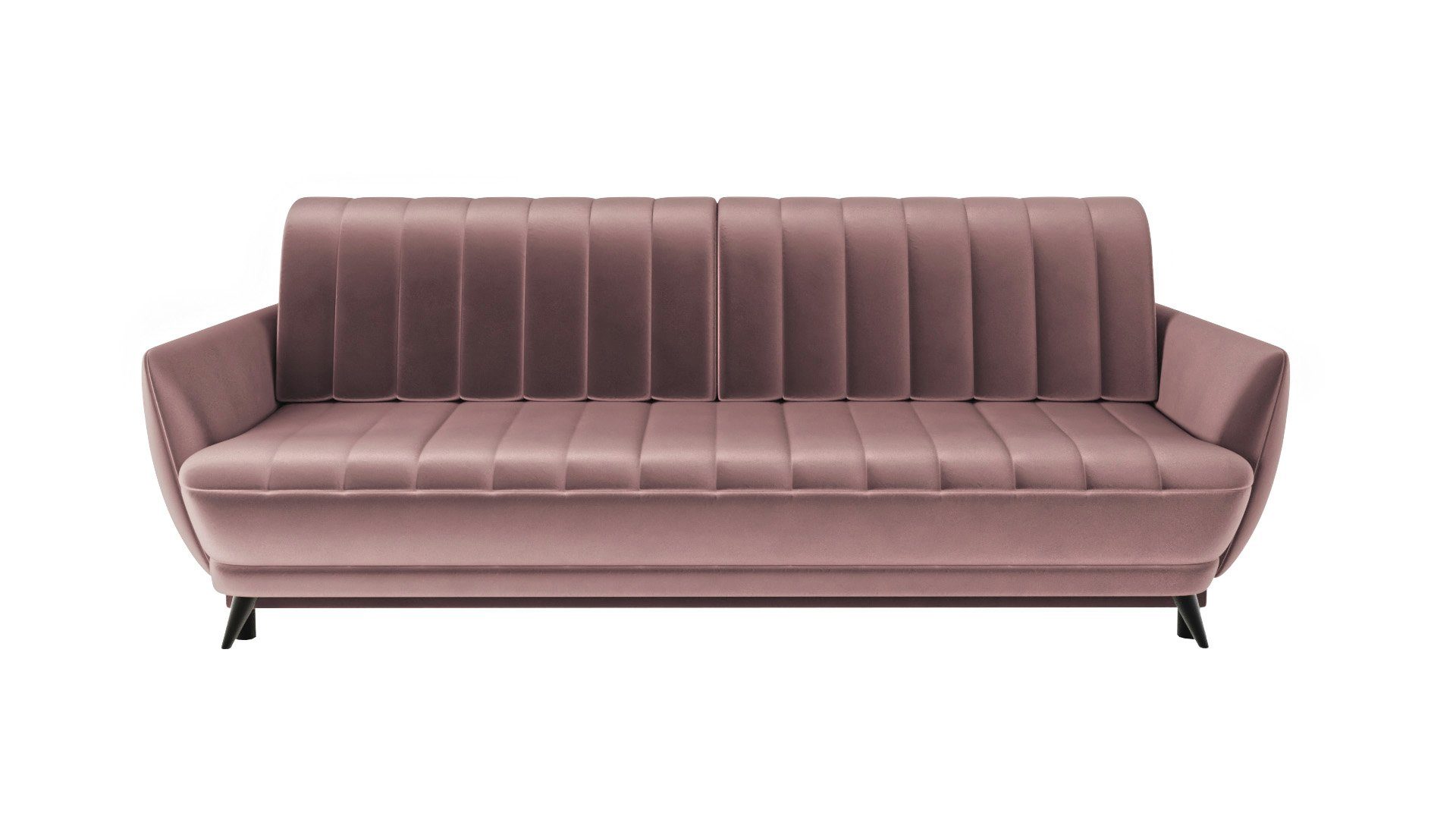 Siblo 3-Sitzer Dreisitziges Elegantes Sofa Rolo 3 - bequemes Sofa - 3-Sitzer Sofa - modernes Wohnzimmer Rosa