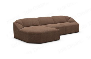 Sofa Dreams Ecksofa Designer Strukturstoff Sofa Cabrera L Form kurz Stoff Couch, Loungesofa