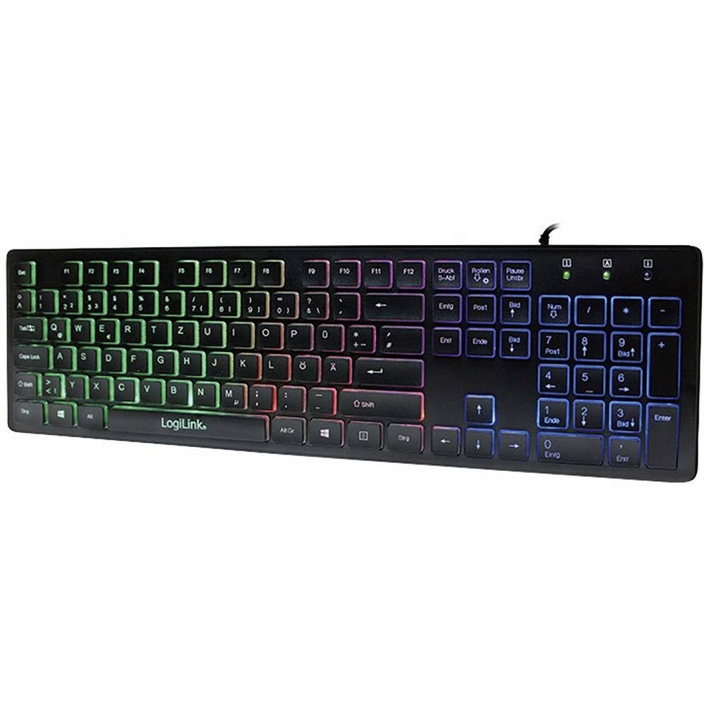 LogiLink USB illuminated rainbow Tastatur ID0138 Tastatur (Beleuchtet)
