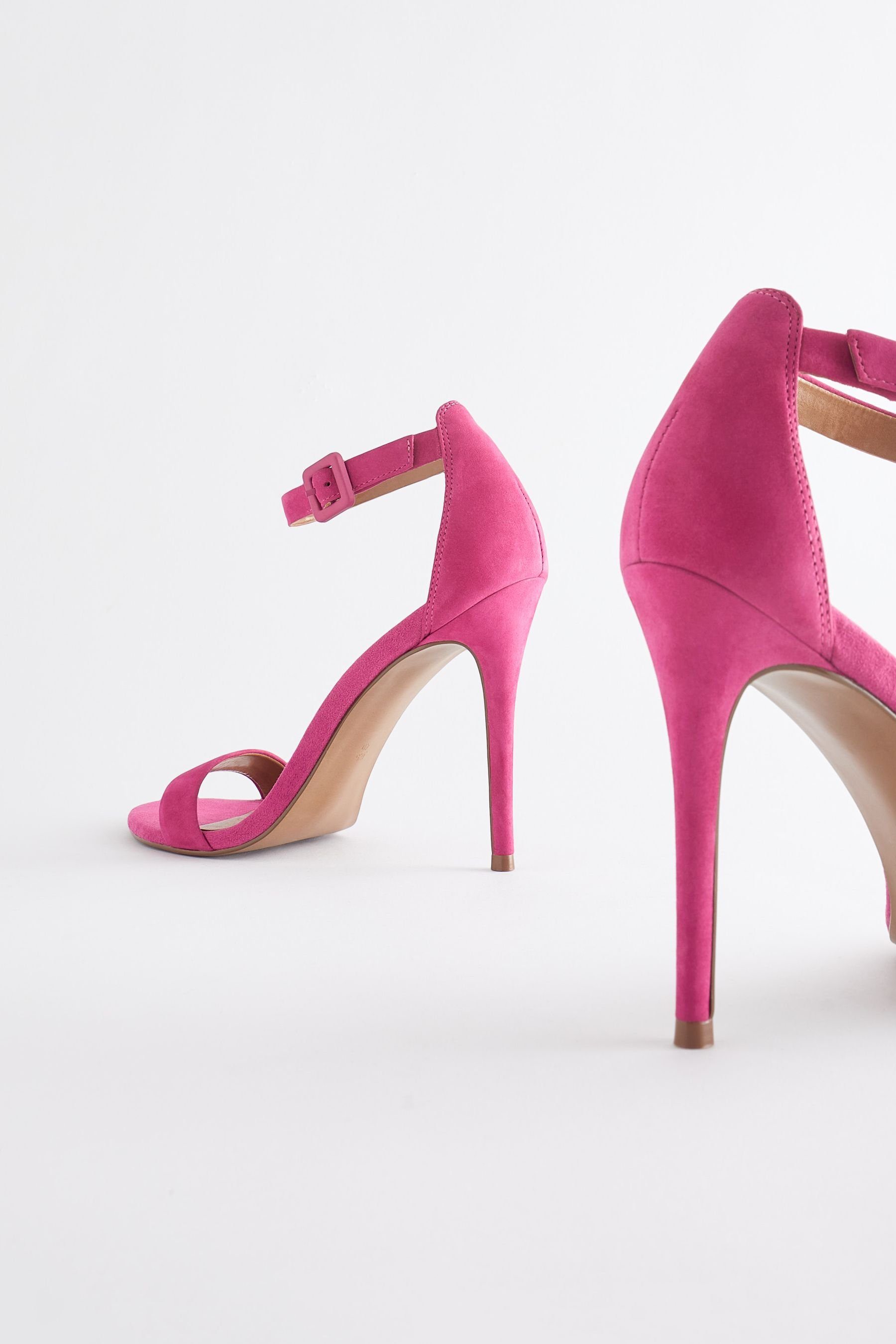 (1-tlg) Absatz Next Pink mit Sandalette Signature Leder-Sandalen