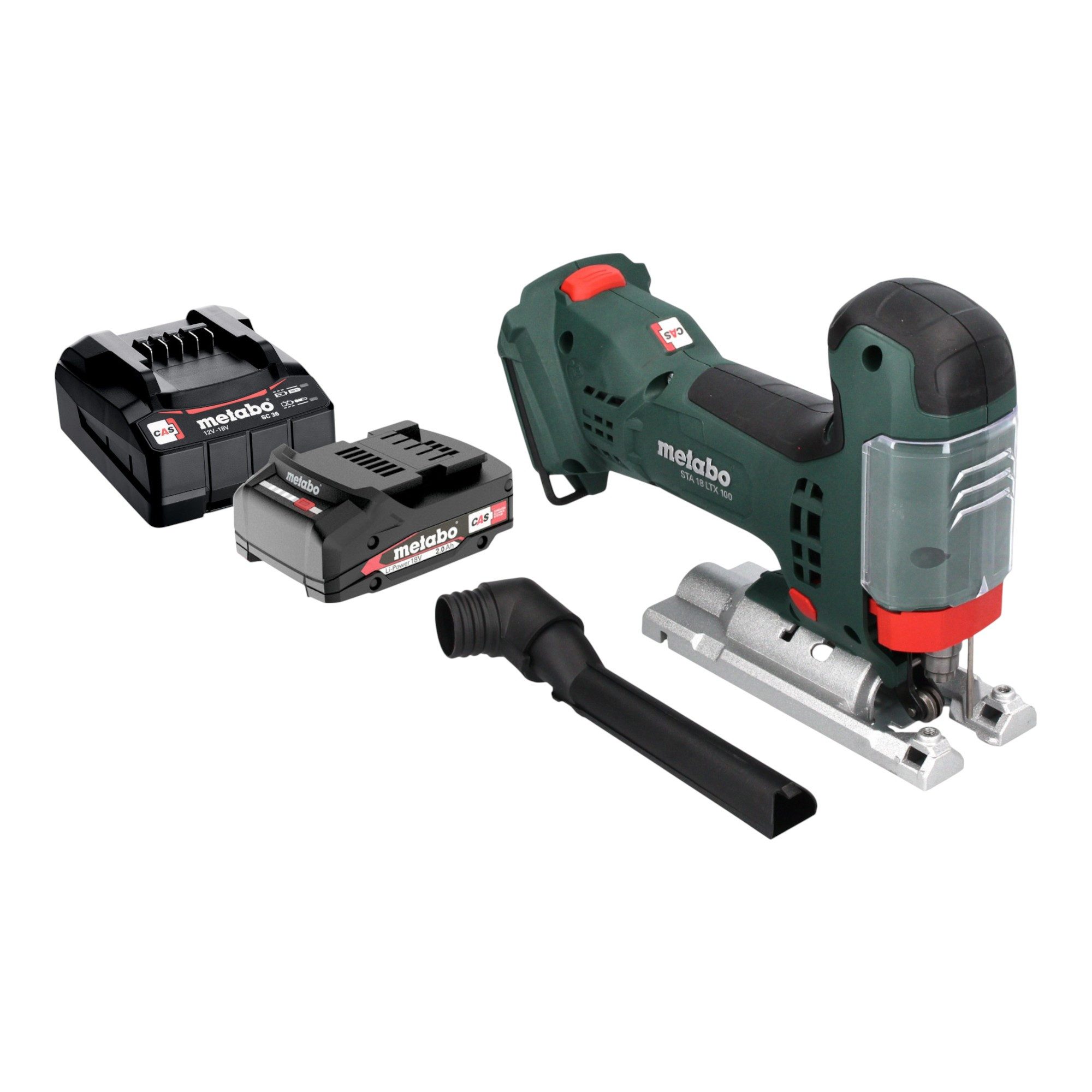 metabo Stichsäge STA 18 LTX 100 18 V Brushless + 1x Akku 2,0 Ah + Ladegerät