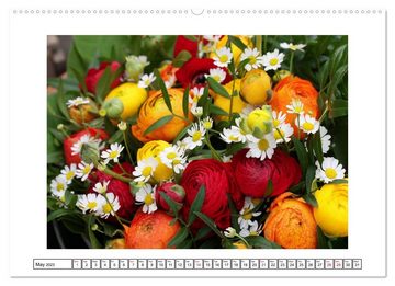 CALVENDO Wandkalender Impressing Sea of Flowers (Premium-Calendar 2023 DIN A2 Landscape)