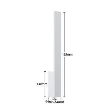 Arcchio LED Wandleuchte Ivano, dimmbar, LED-Leuchtmittel fest verbaut, warmweiß, Modern, Aluminium, weiß, 1 flammig, inkl. Leuchtmittel, Wandstrahler