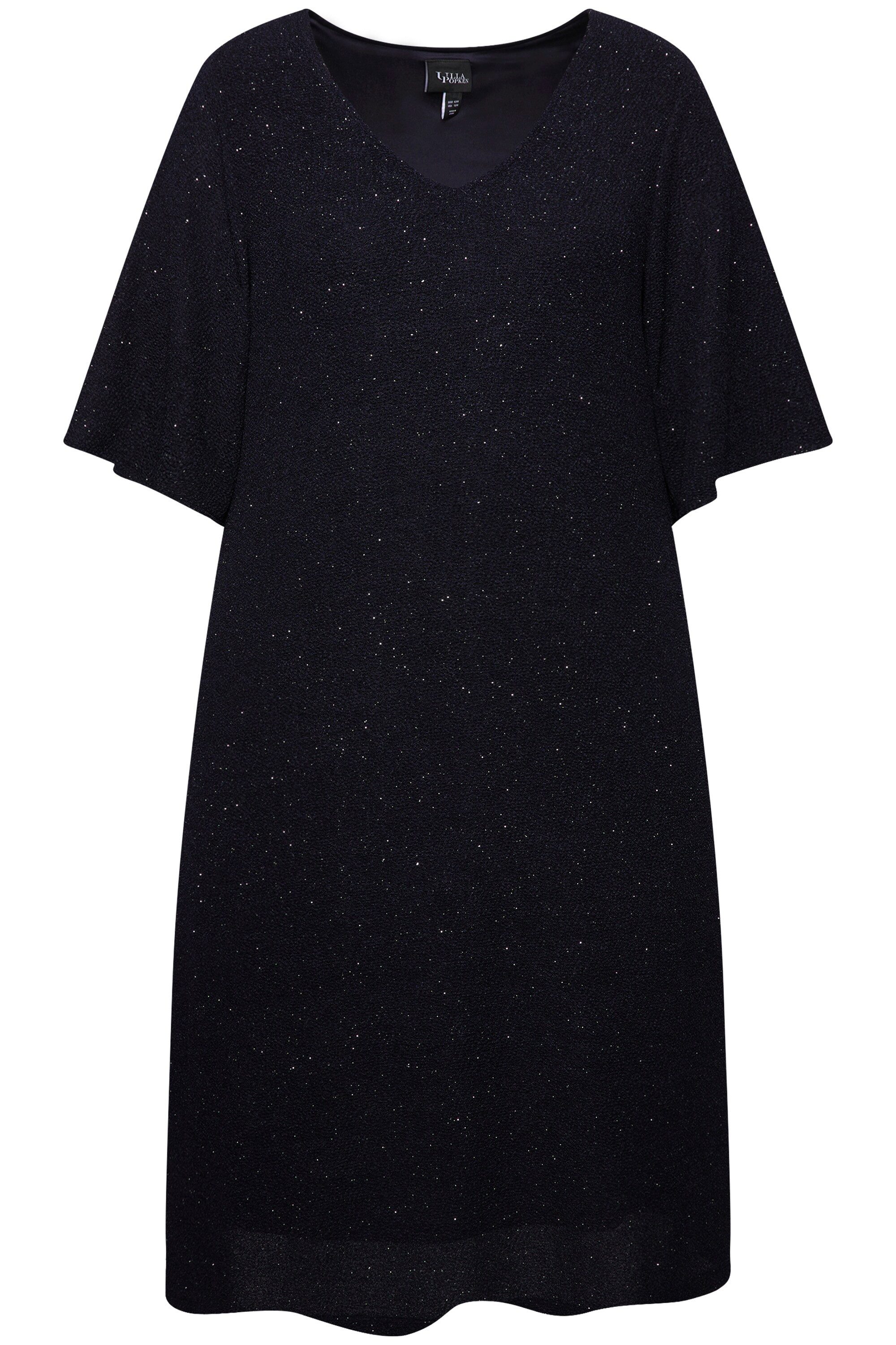 Ulla Popken Cocktailkleid Midikleid A-Linie Glitter günstig online kaufen