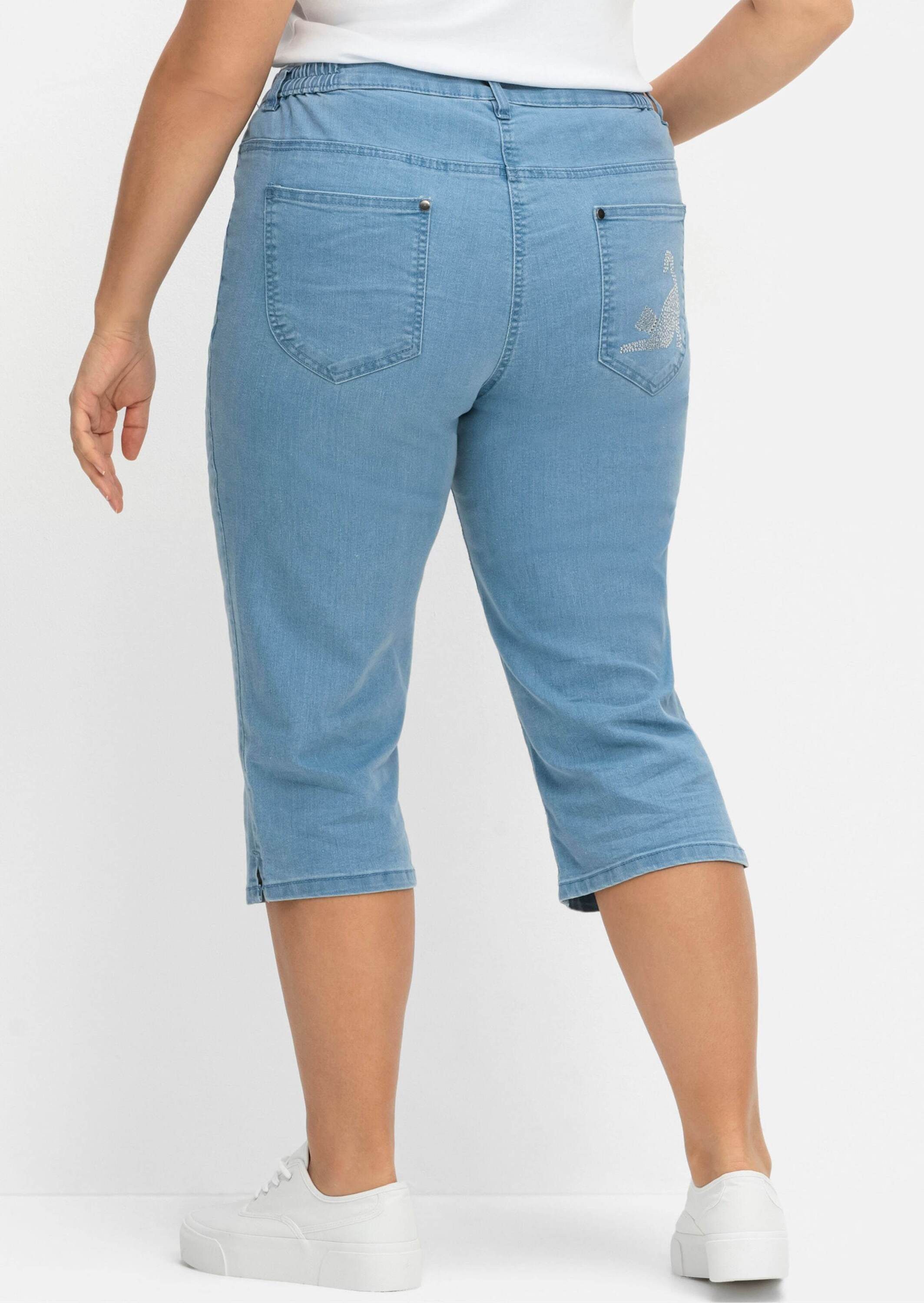 Sieh an! Jeansshorts Capri-Jeans komfortabel