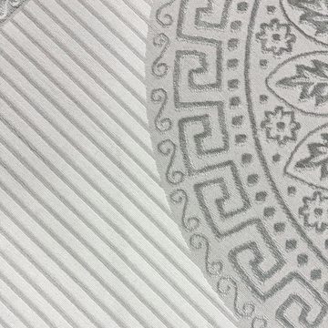 Teppich Carpetia Wohnzimmer Teppich modern orientalisch elegant glänzend grau, Carpetia, rechteckig, Höhe: 5 mm