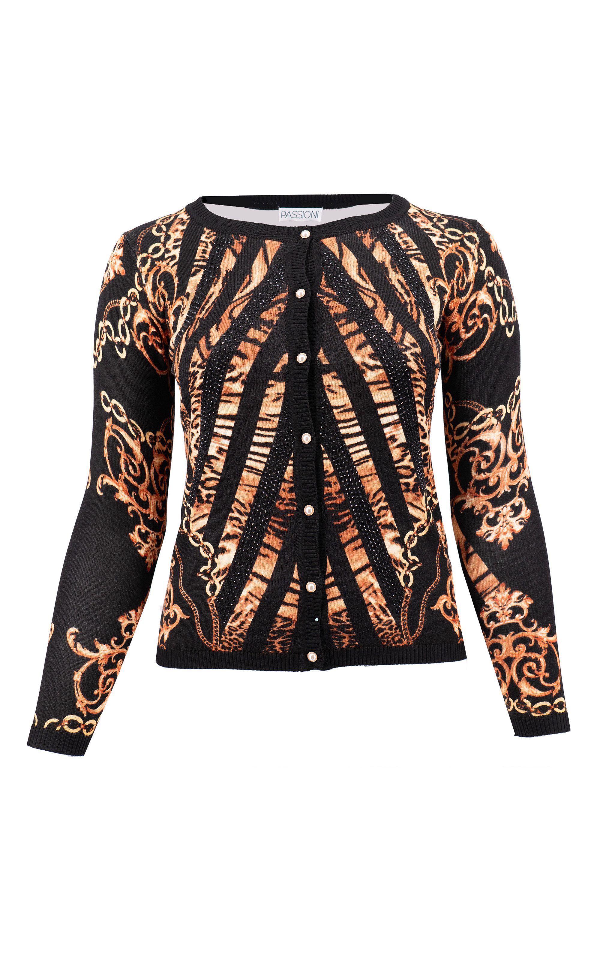 Passioni 2-in-1-Strickjacke Twinset mit Mustermix und günstig online kaufen