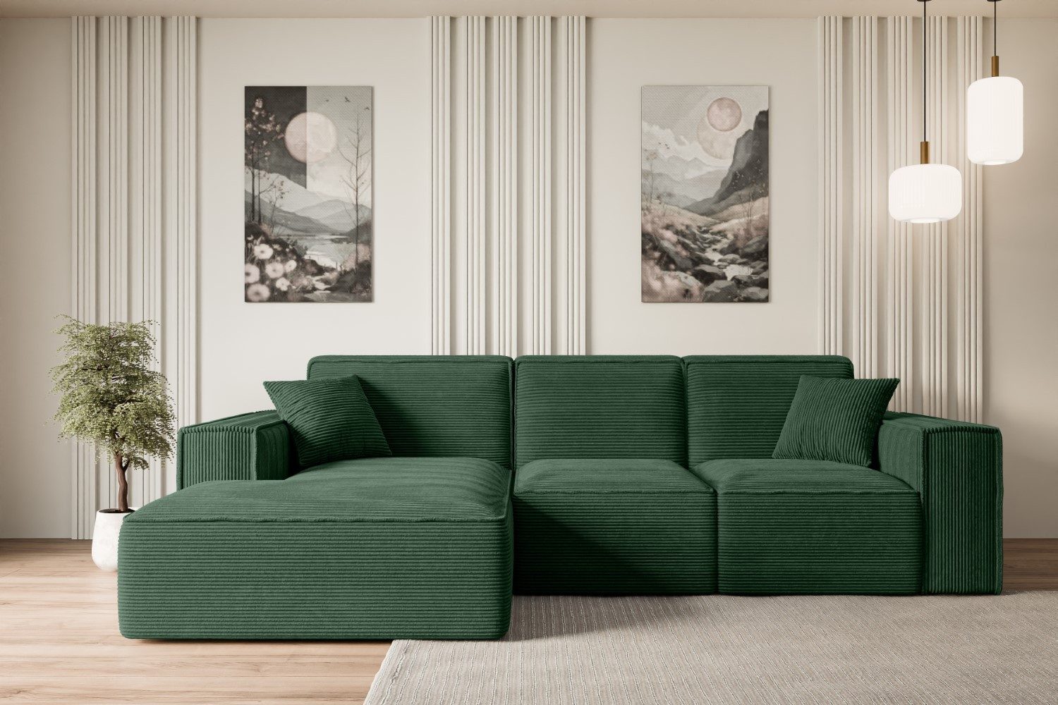 ALTDECOR Ecksofa SERRA-L, Sofa Praktische Bequeme Funktionsecke Couch L-Form Eckcouch, Corner Sofa U-Form Vielseitige Sofa Wohnlandschaft Wohnzimmer