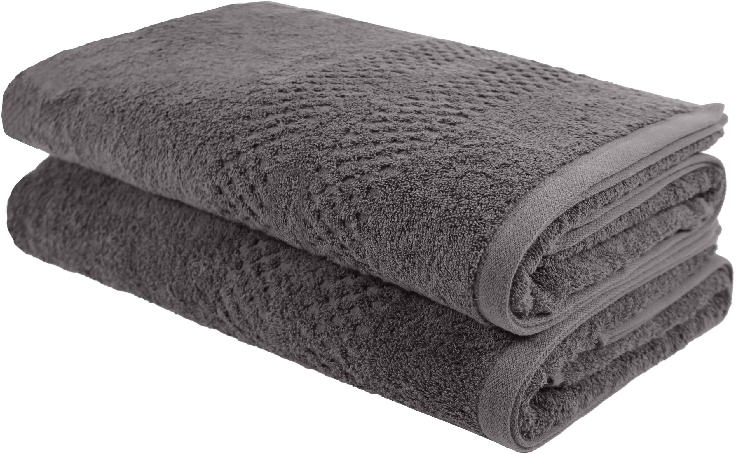 my home Saunatuch Regona, 80x200cm, flauschig und weich, 100% Baumwolle, 500 gr/m², Frottier (Set, 2-St), Premium Handtücher mit Bordüre, Handtuch-Set, 5 Jahre Garantie