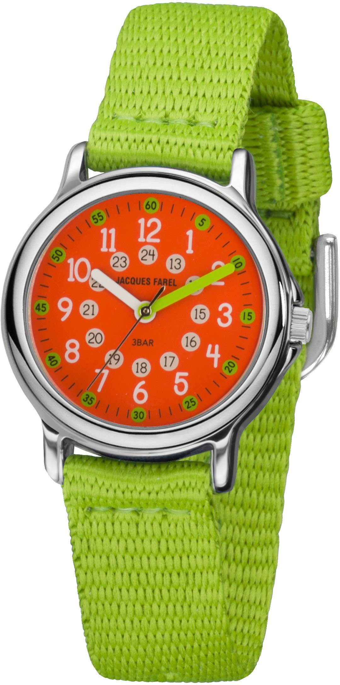 Jacques Farel Quarzuhr KCF 090, Armbanduhr, Kinderuhr, Mädchenuhr, ideal auch als Geschenk