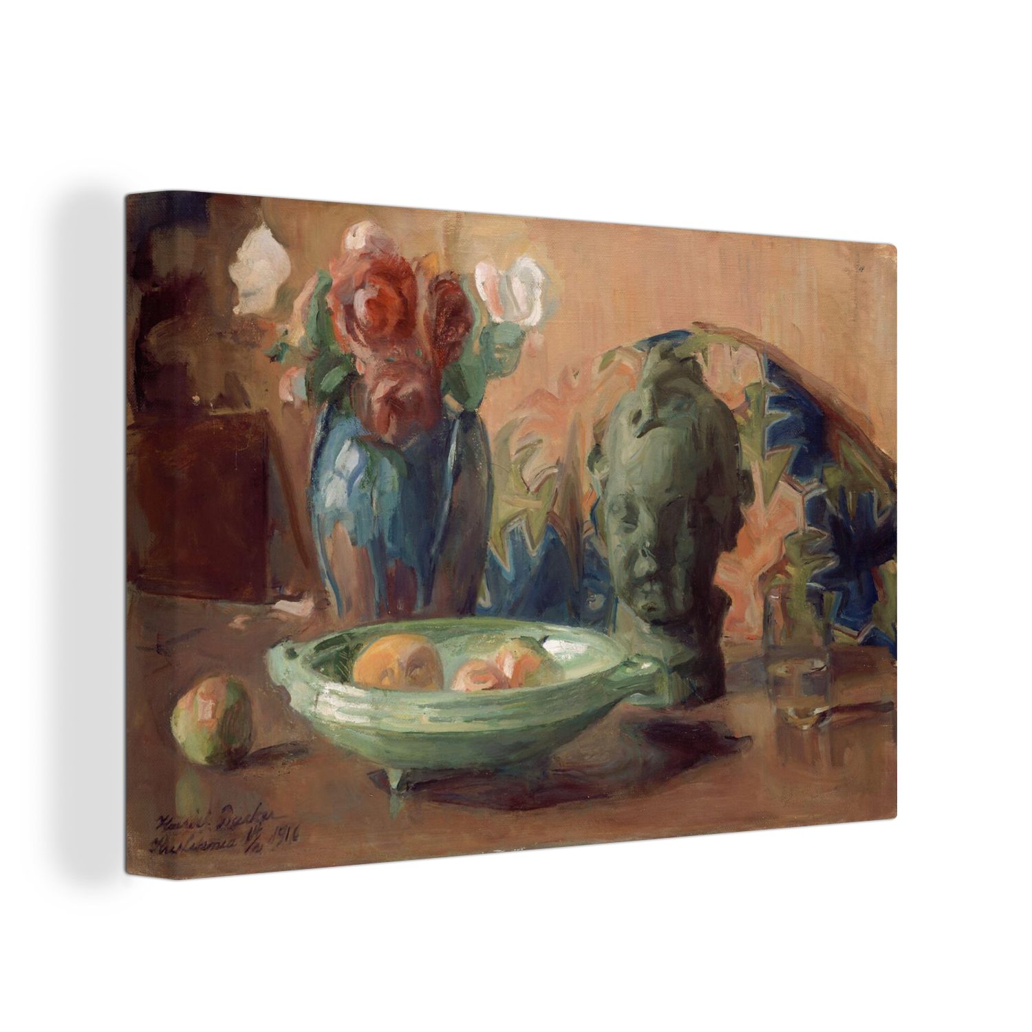 OneMillionCanvasses® Leinwandbild Stilleben - Gemälde von Harriet Backer, (1 St), Wandbild Leinwandbilder, Aufhängefertig, Wanddeko, 30x20 cm