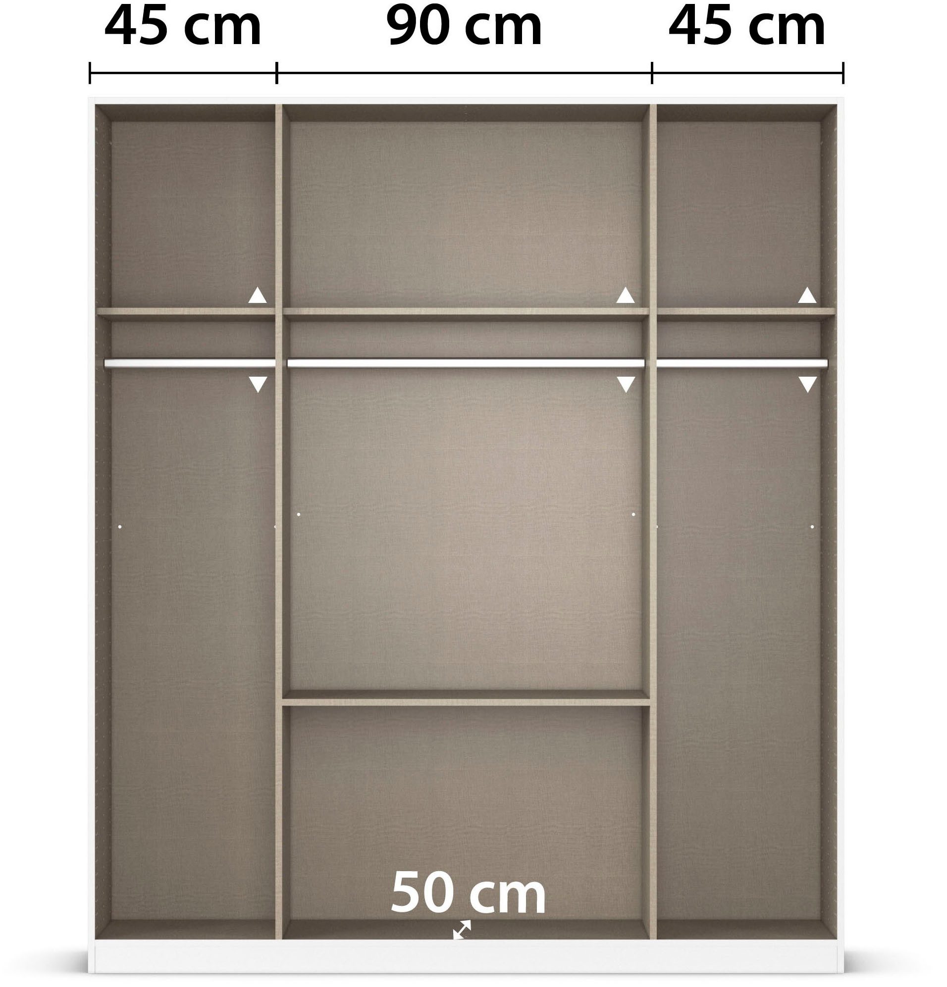 rauch Schlafzimmer-Set Komplettschlafzimmer Schlafzimmer BURANO mit Schrank in 3 Breiten, (Set, 4-tlg), Bett 180x200 cm und 2 Nachttischen MADE IN GERMANY