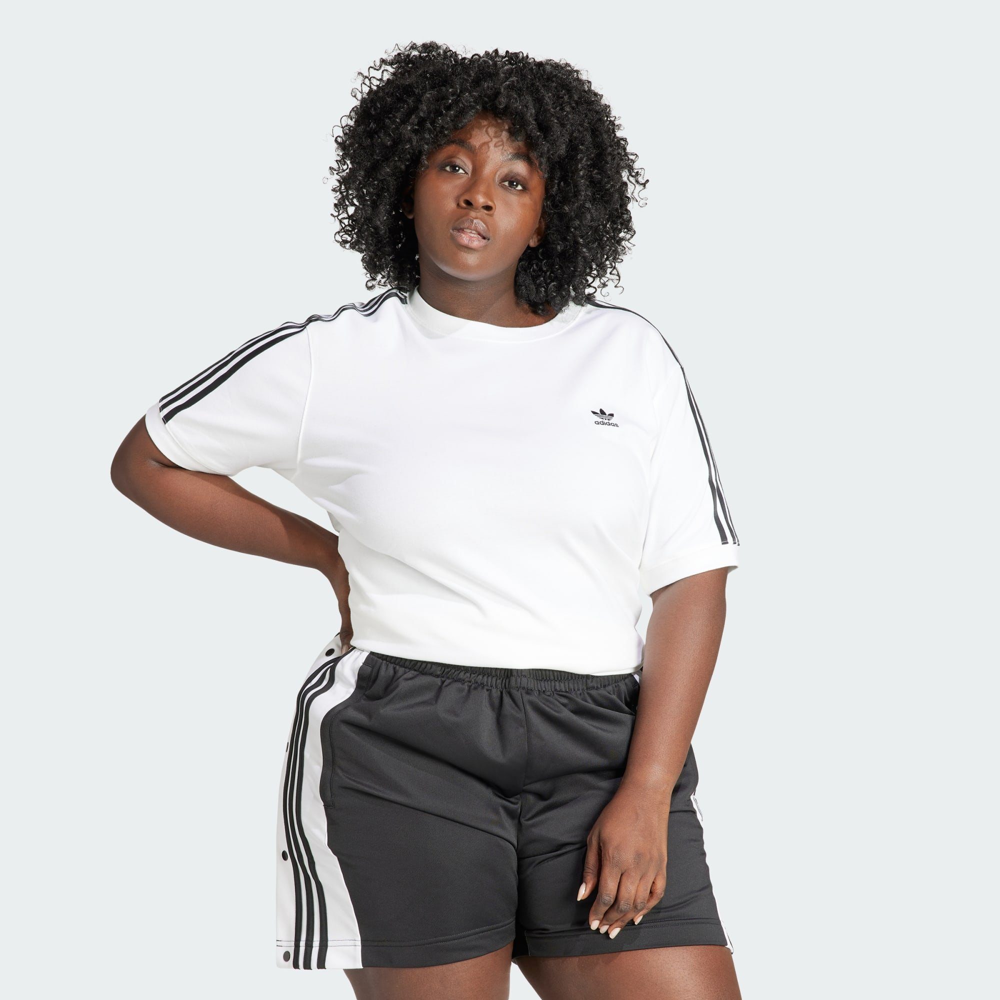 adidas Originals T-Shirt 3-STREIFEN T-SHIRT White – GROSSE GRÖSSEN BABY