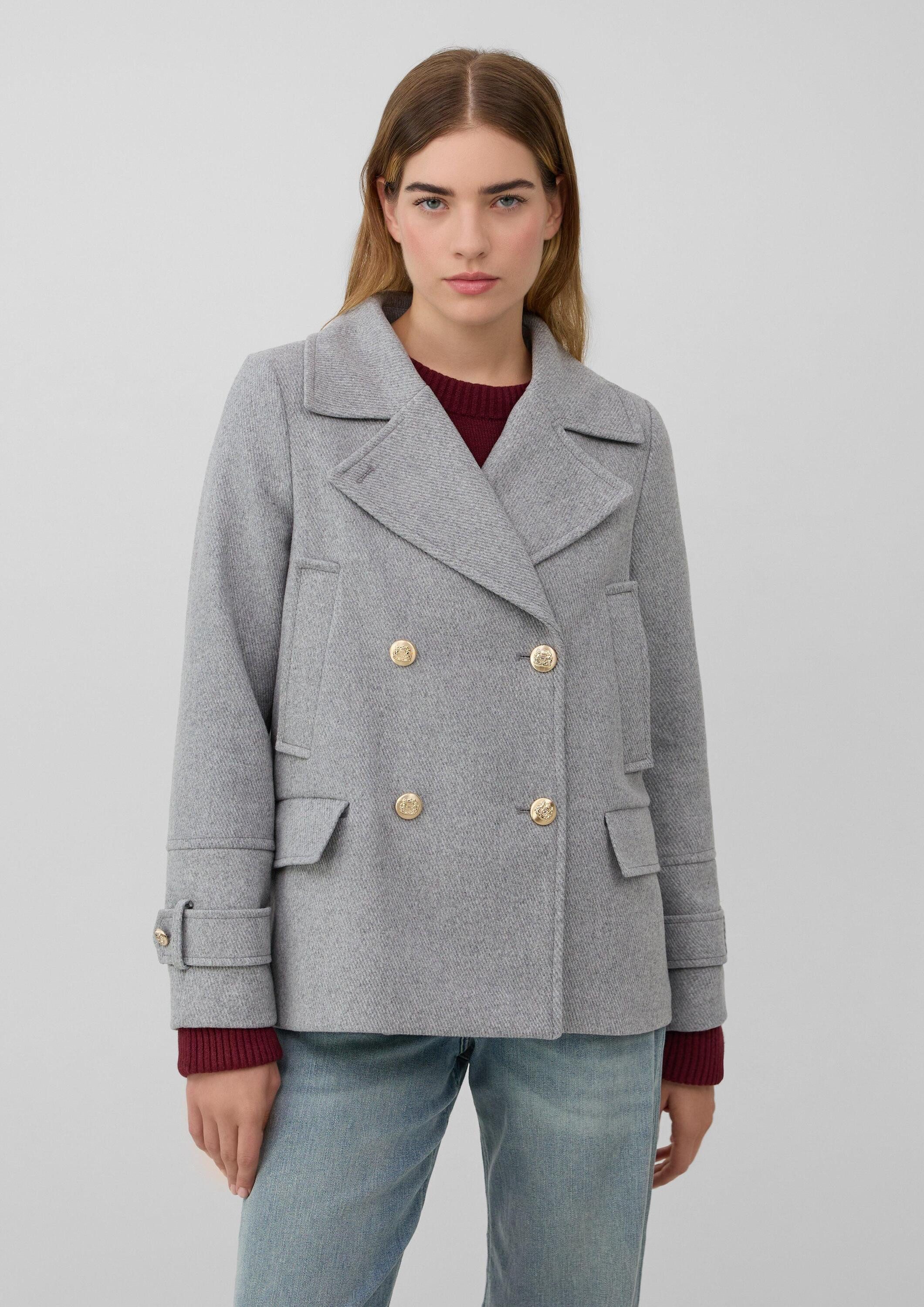 s.Oliver Funktionsjacke Outdoor-Jacke Doppelreihige Jacke aus Wollmix mit d günstig online kaufen