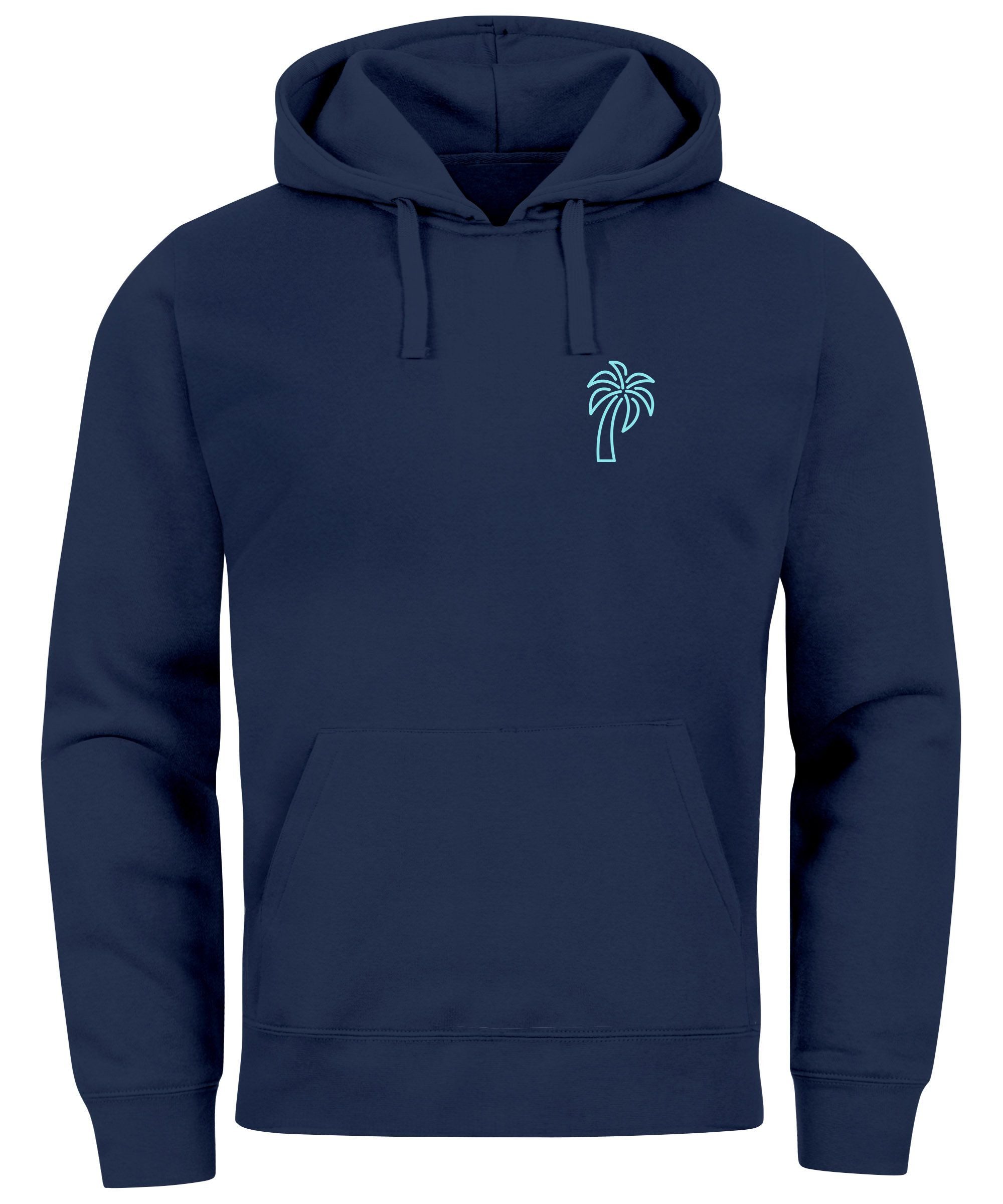 Neverless Hoodie Hoodie Herren Palme Logo günstig online kaufen