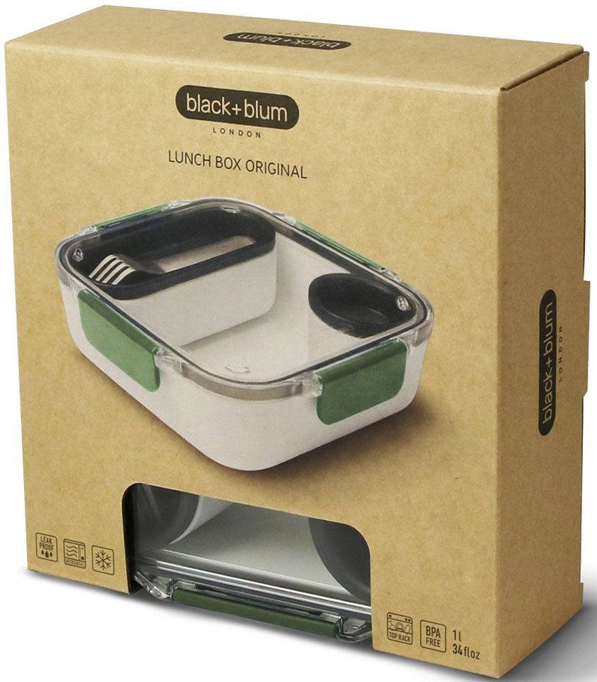black+blum Lunchbox, Kunststoff, (1-tlg), inklusive Innenbehälter und Saucenbecher, 1000 ml