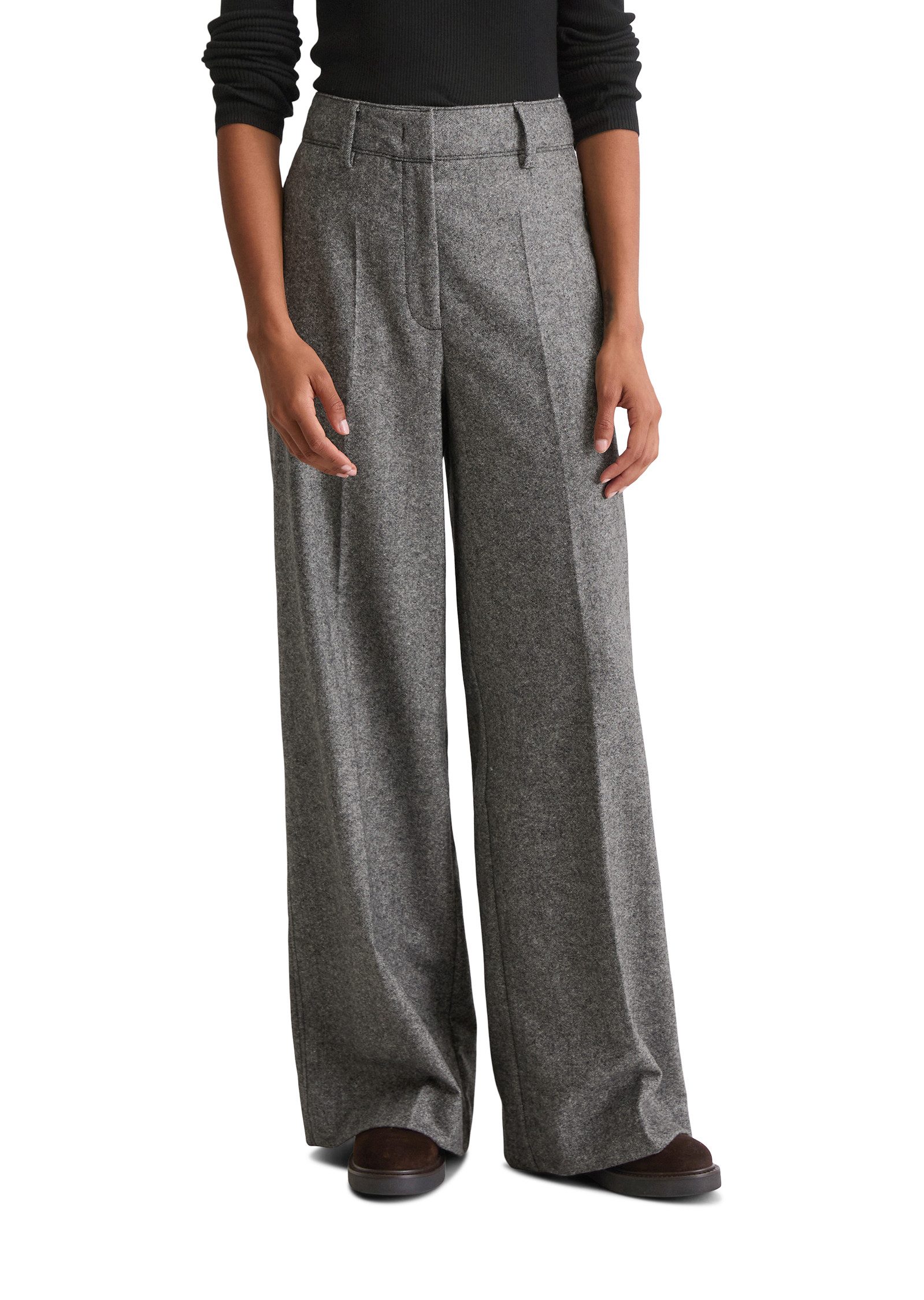 Marc O'Polo Anzughose high waist, wide fit, Wollmischung günstig online kaufen