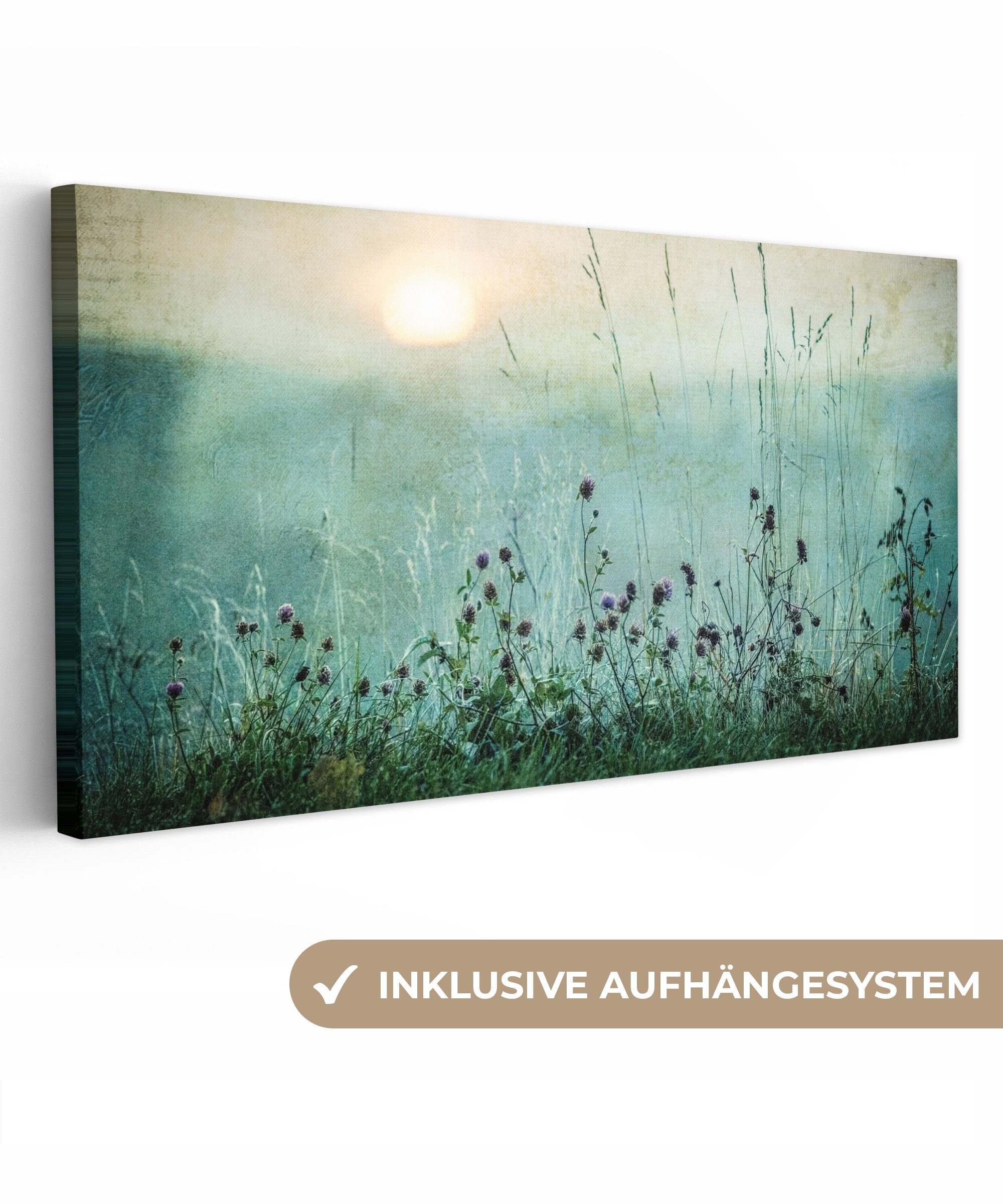 OneMillionCanvasses® Leinwandbild Panorama Natur - Vintage günstig online kaufen